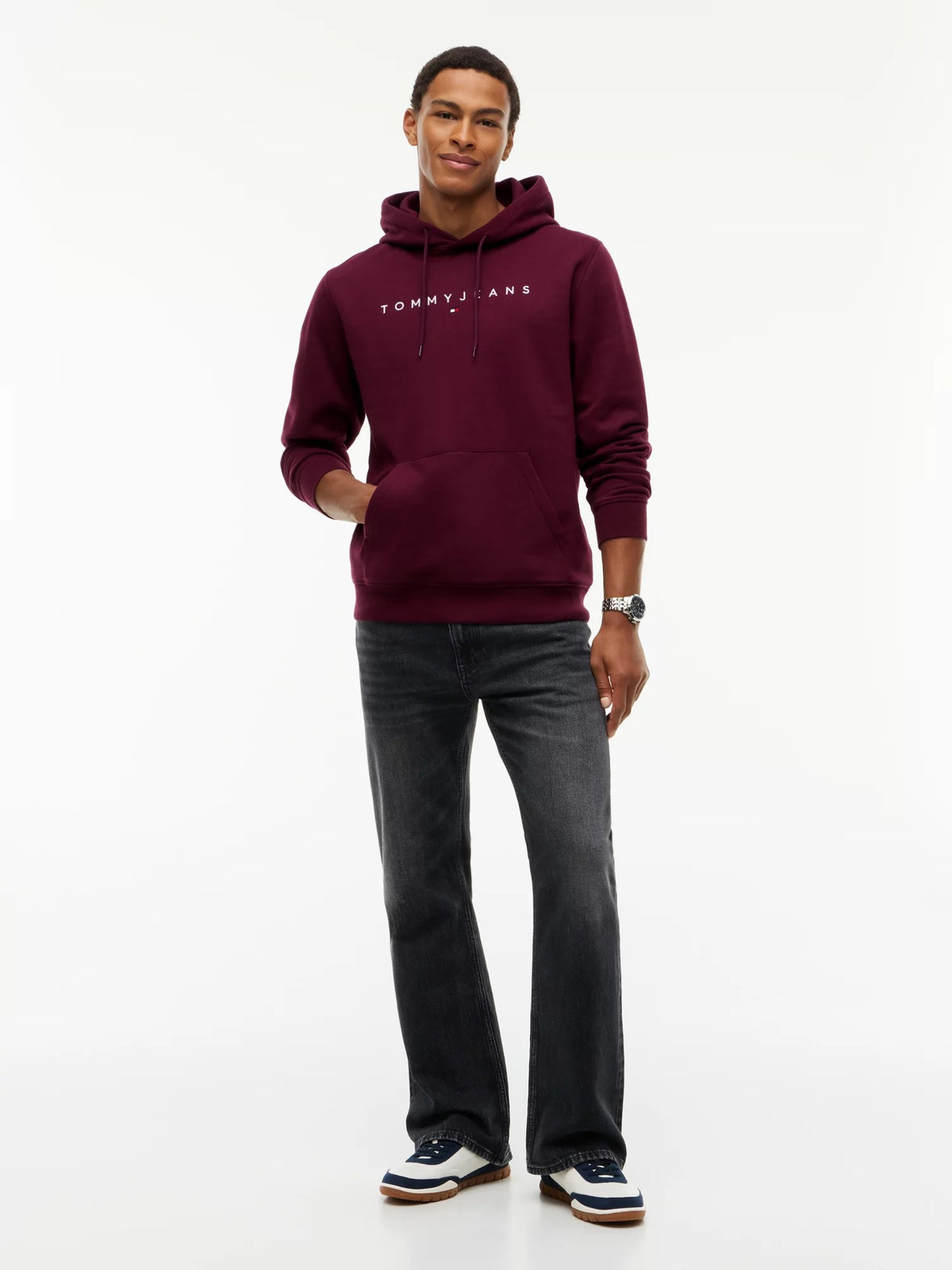 Felpa Regular Linear Logo - Calypso Berry