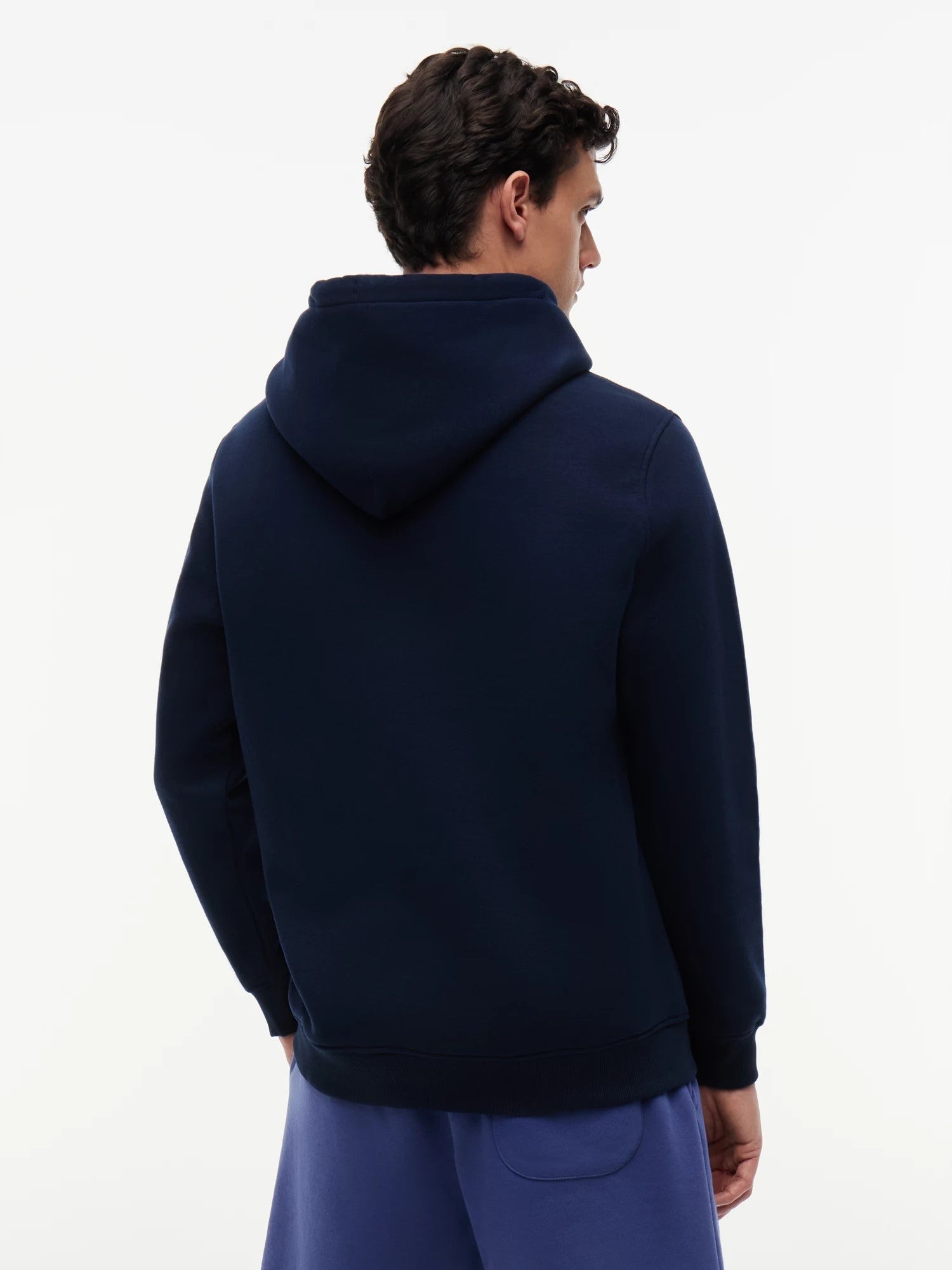 Felpa Regular Linear Logo - Dark Blue