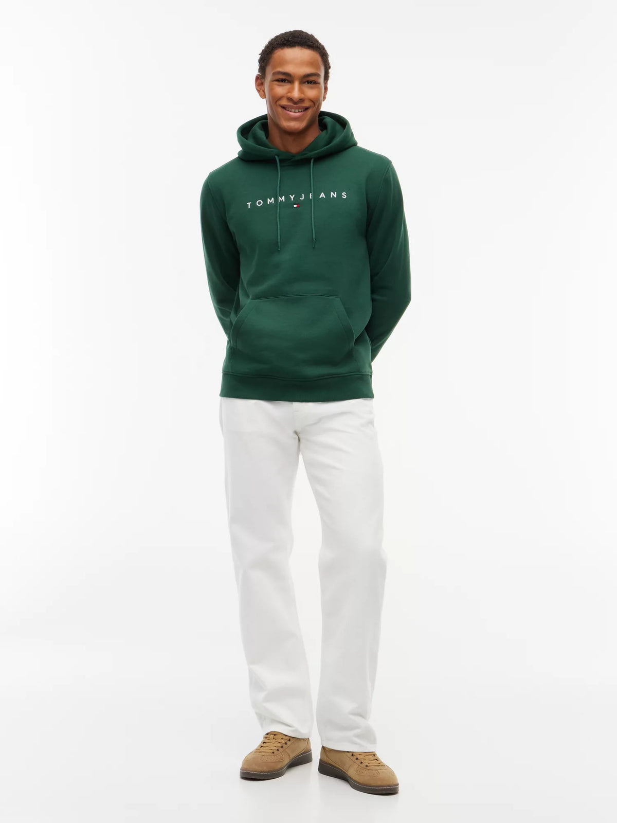Felpa Regular Linear Logo - Velvet Green