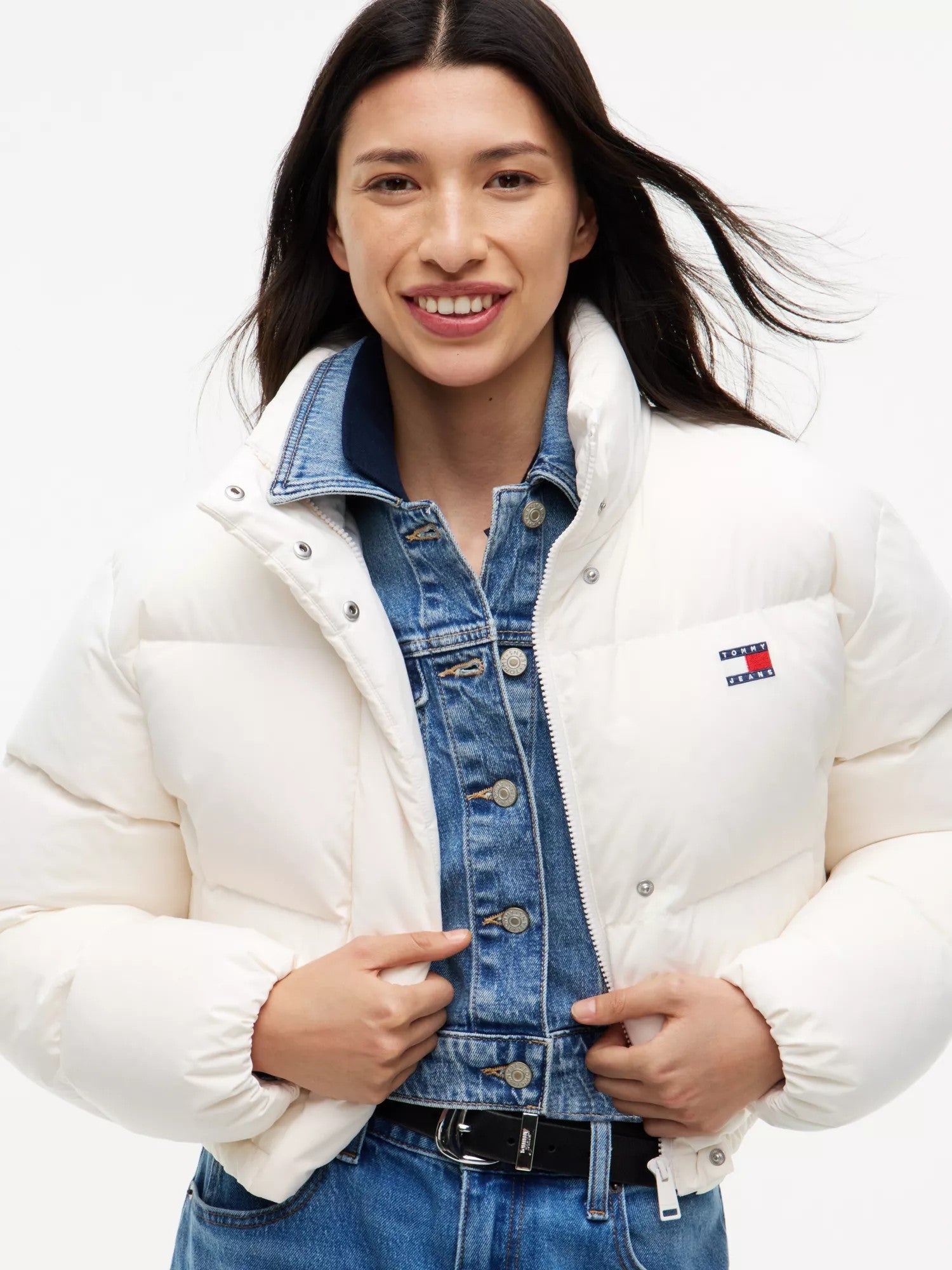 Giubbino Cropped Alaska Puffer - Off White