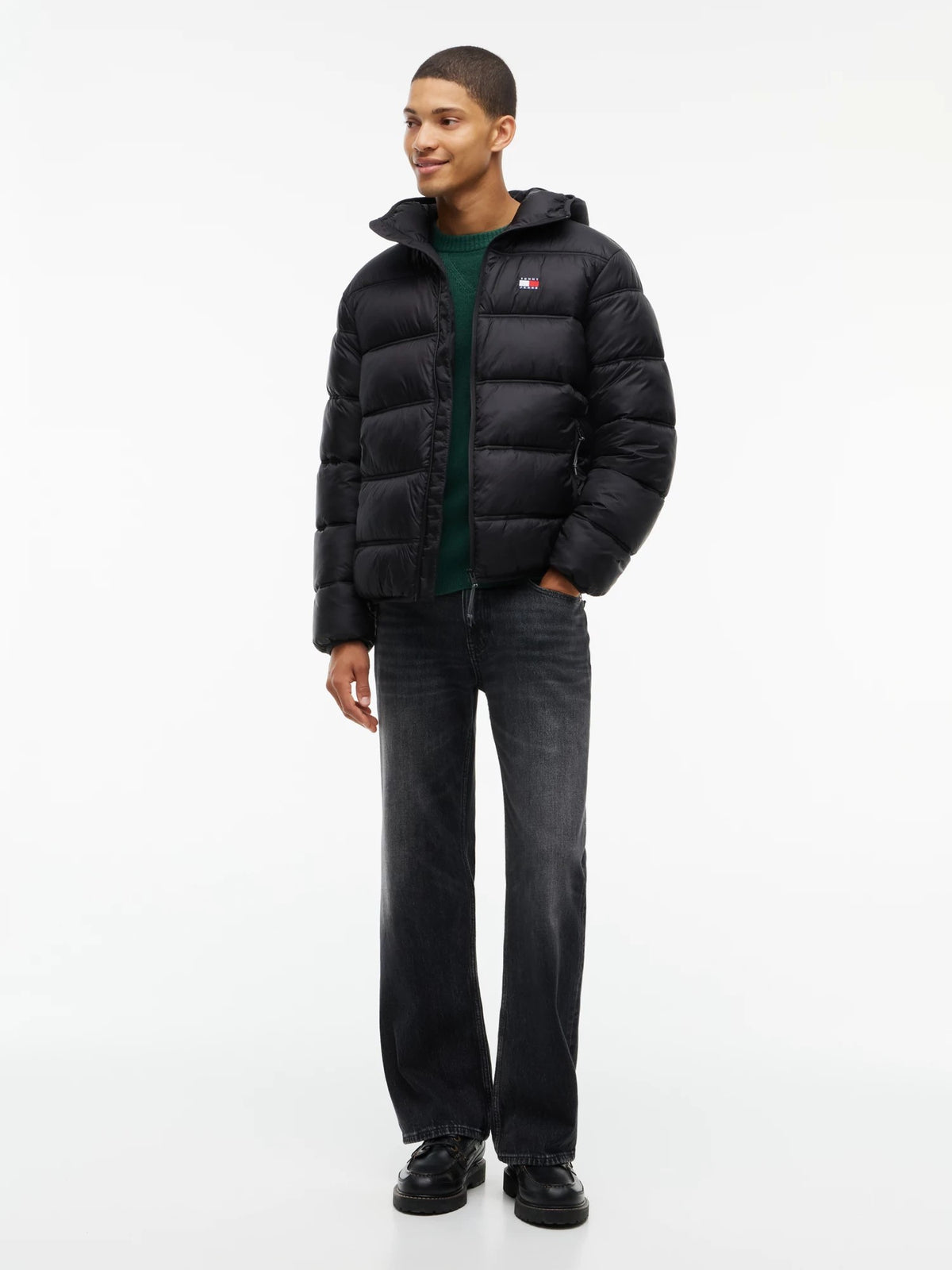 Giubbino Logo Puffer - Black