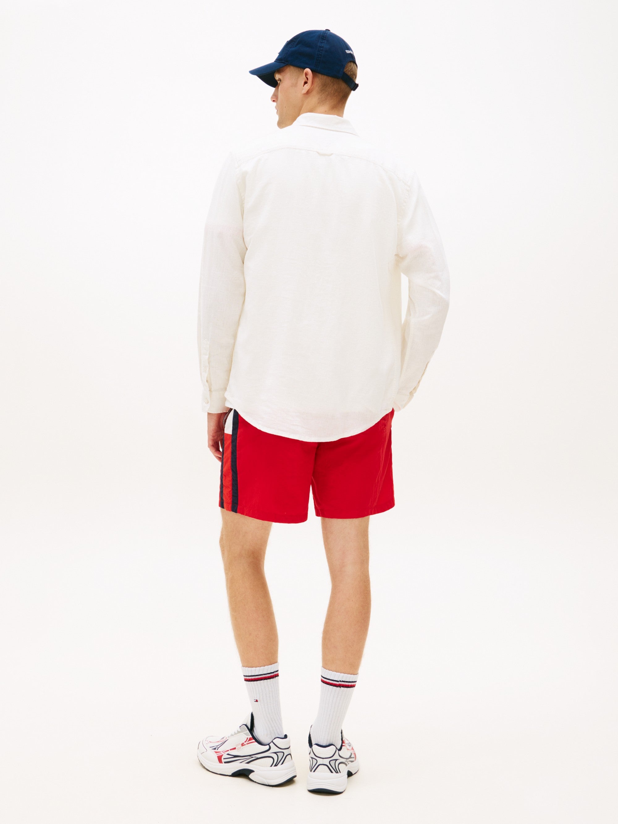 Tommy Hilfiger Camicia Regular Linen Bianco