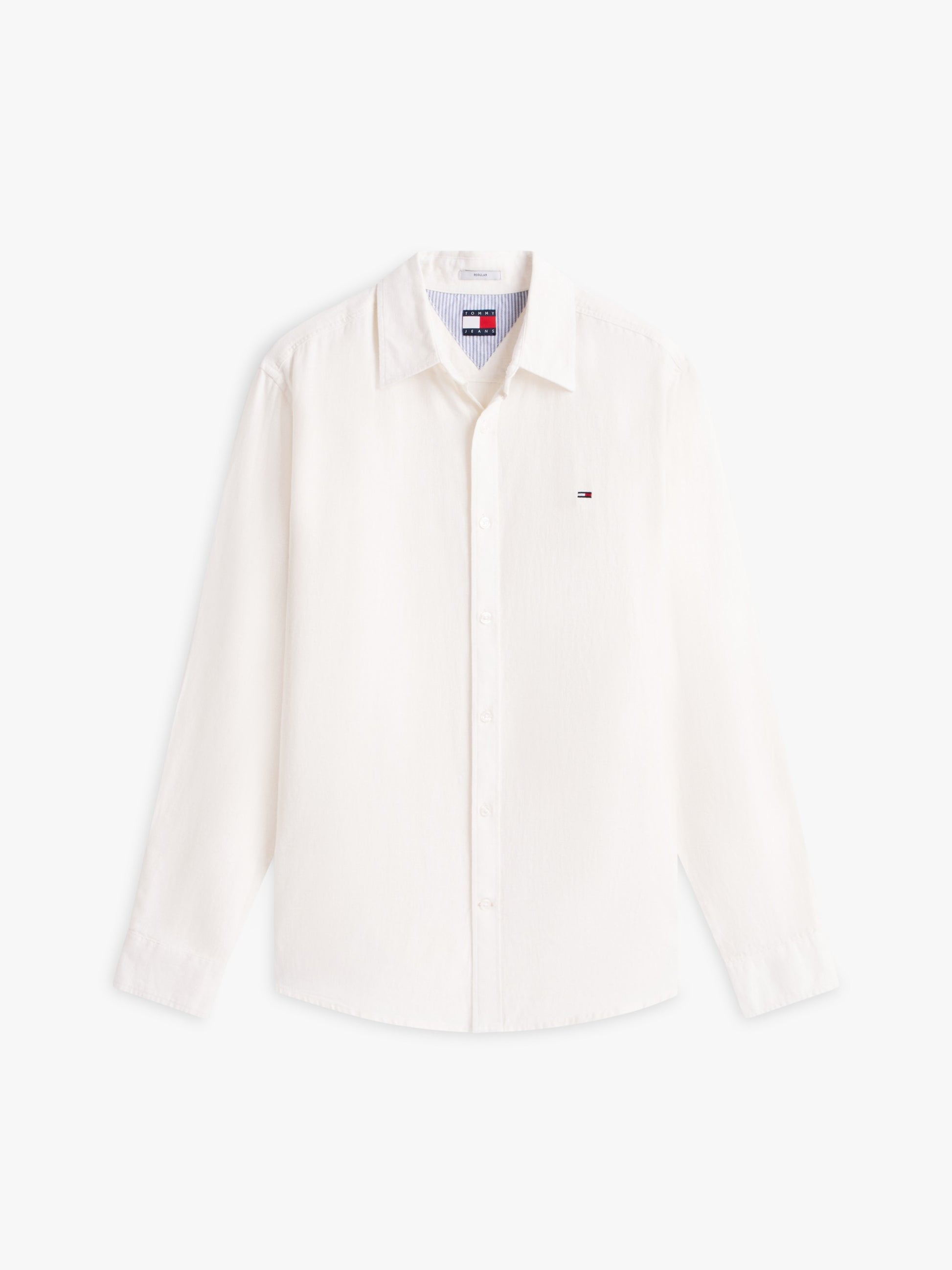 Tommy Hilfiger Camicia Regular Linen Bianco