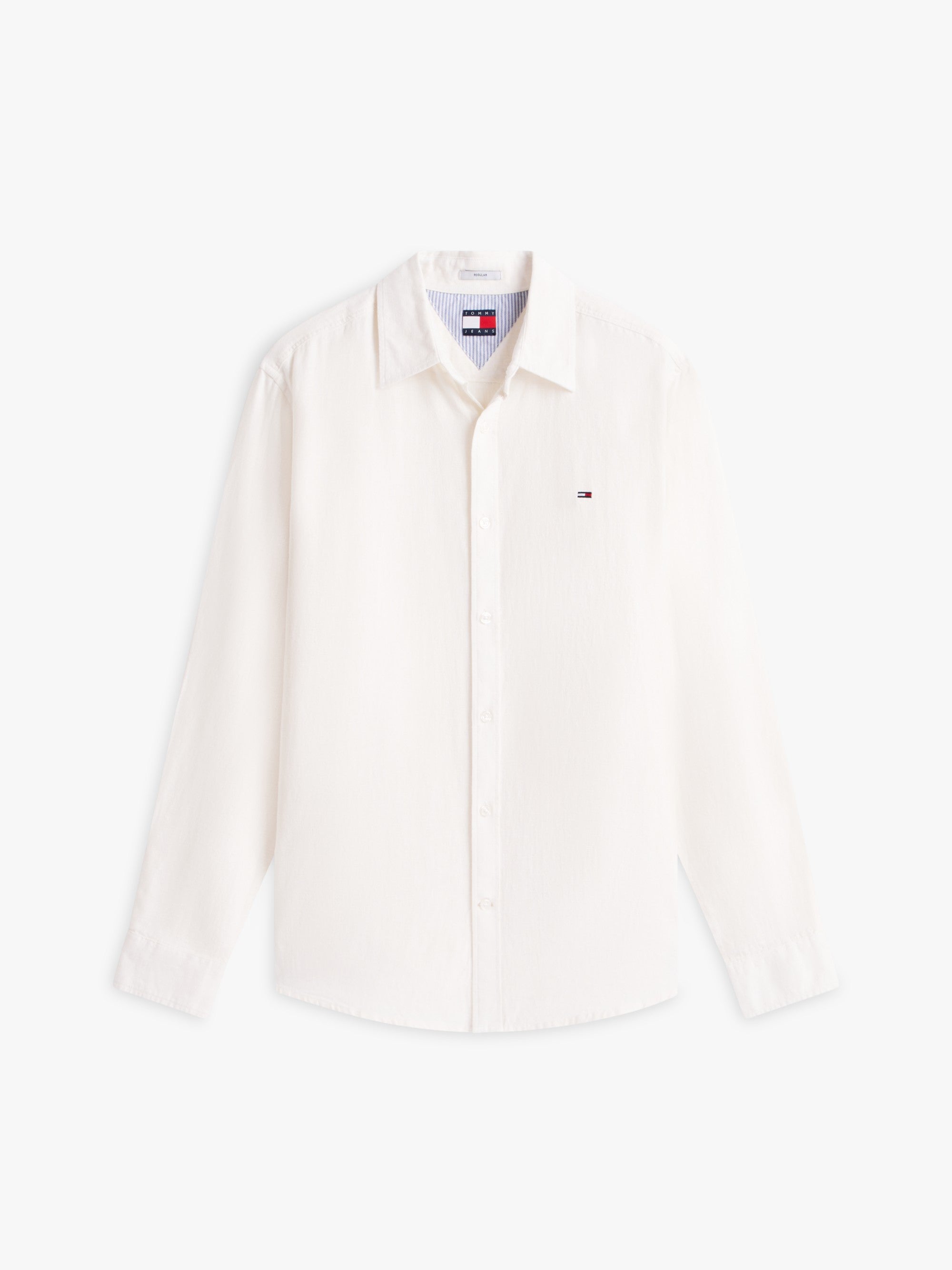 Tommy Hilfiger Camicia Regular Linen Bianco