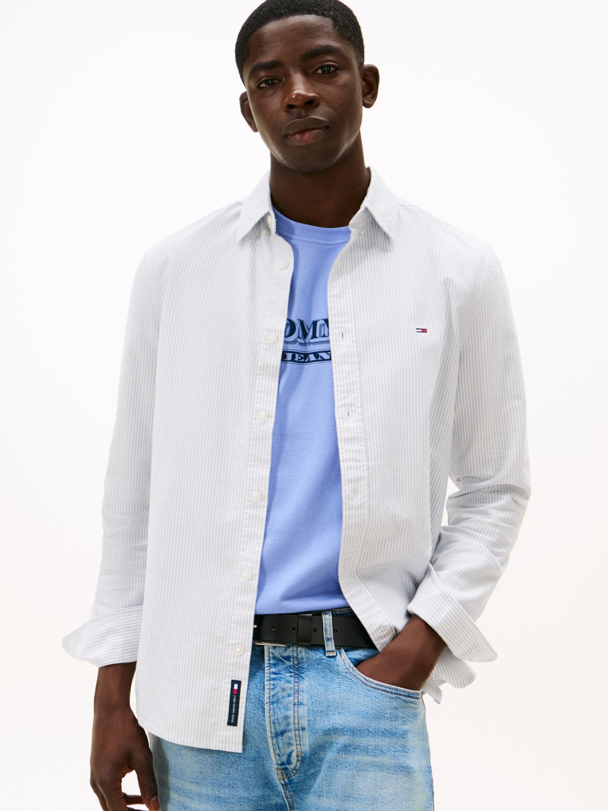 Tommy Hilfiger Camicia Slim Stripe Oxford Multicolor