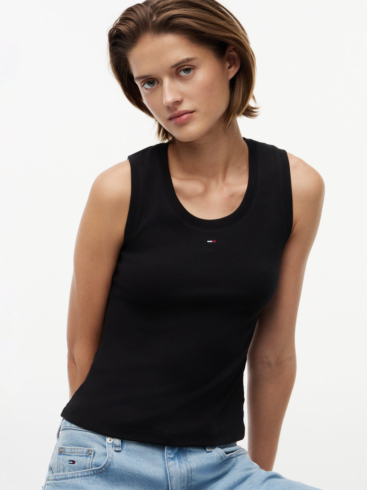 Tommy Hilfiger Canotta Essential Rib Nero
