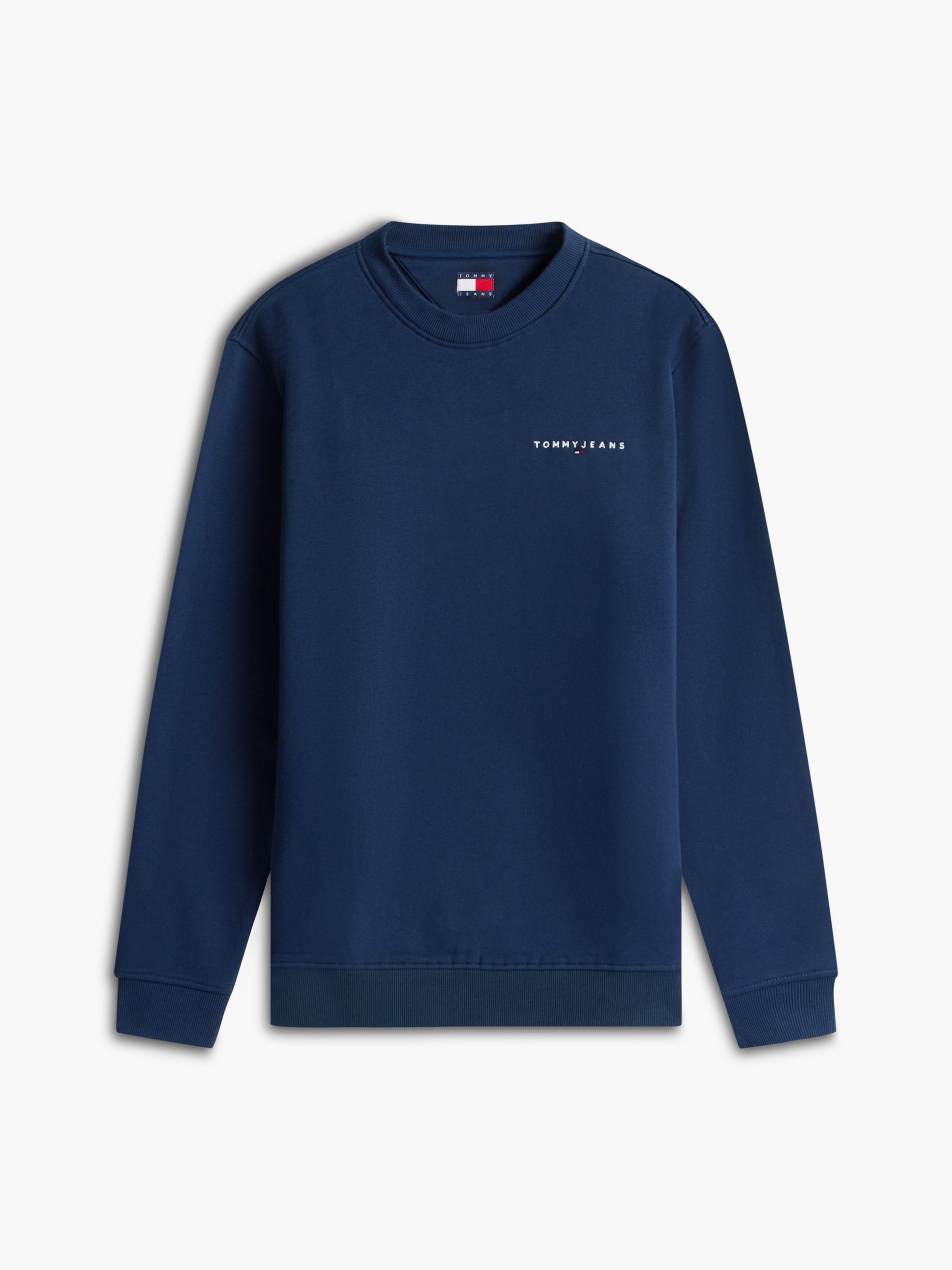 Tommy Hilfiger Felpa Regular Linear Logo Blu