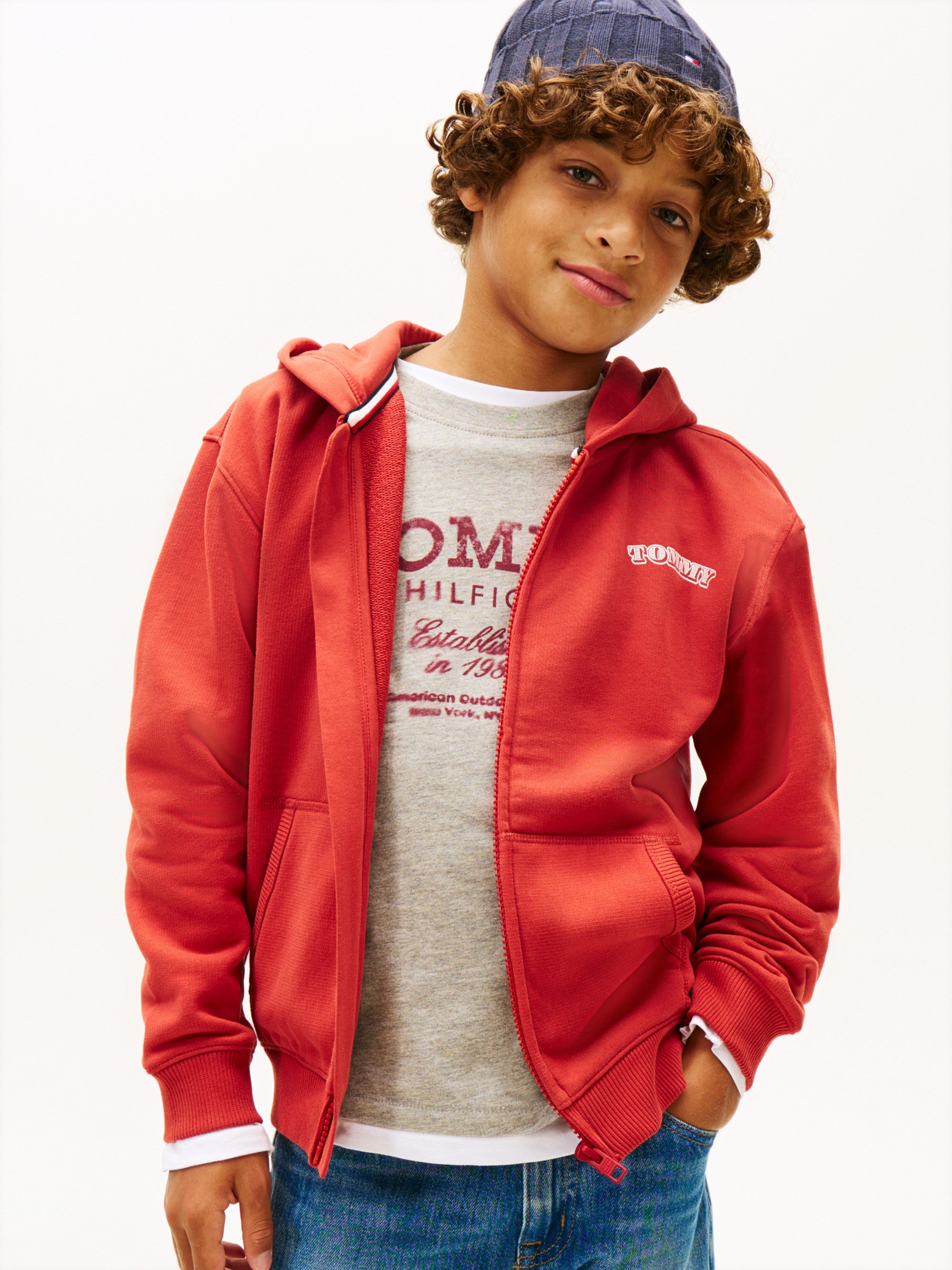 Tommy Hilfiger Felpa Essential Rosso