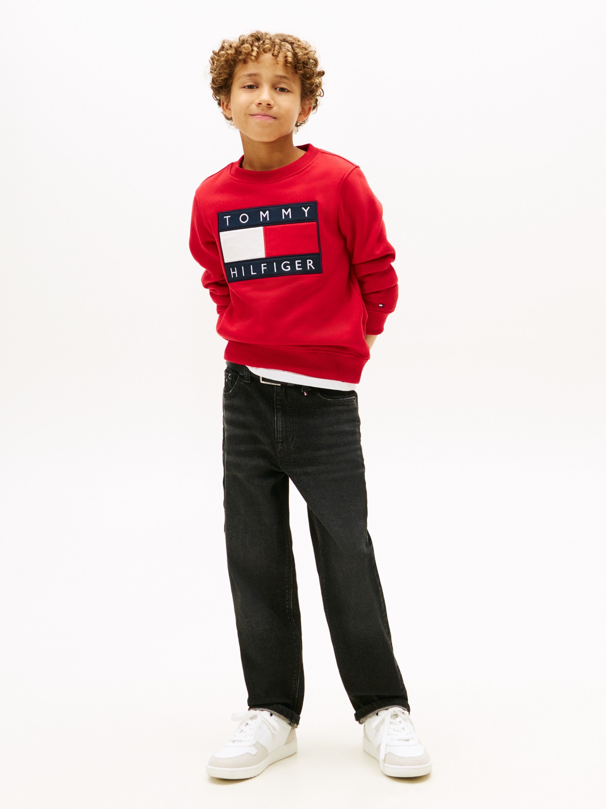 Tommy Hilfiger Felpa Logo Sweatshirt Rosso