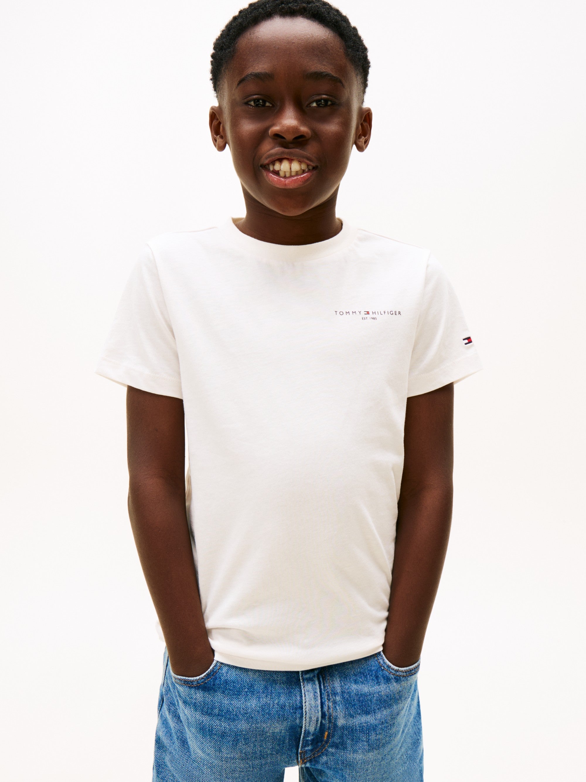 Tommy Hilfiger T-Shirt Essential Logo Bianco