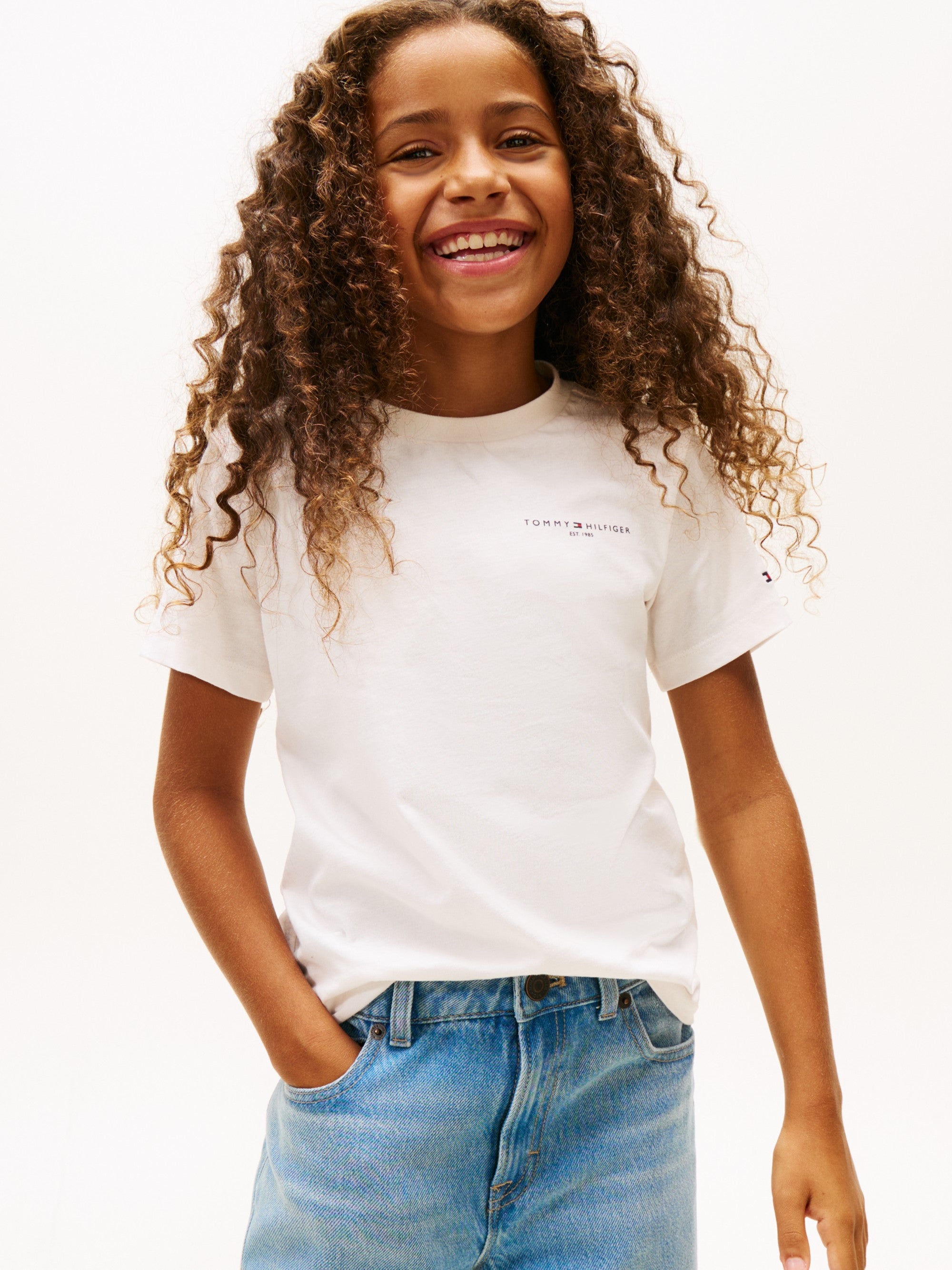 Tommy Hilfiger T-Shirt Essential Logo Bianco