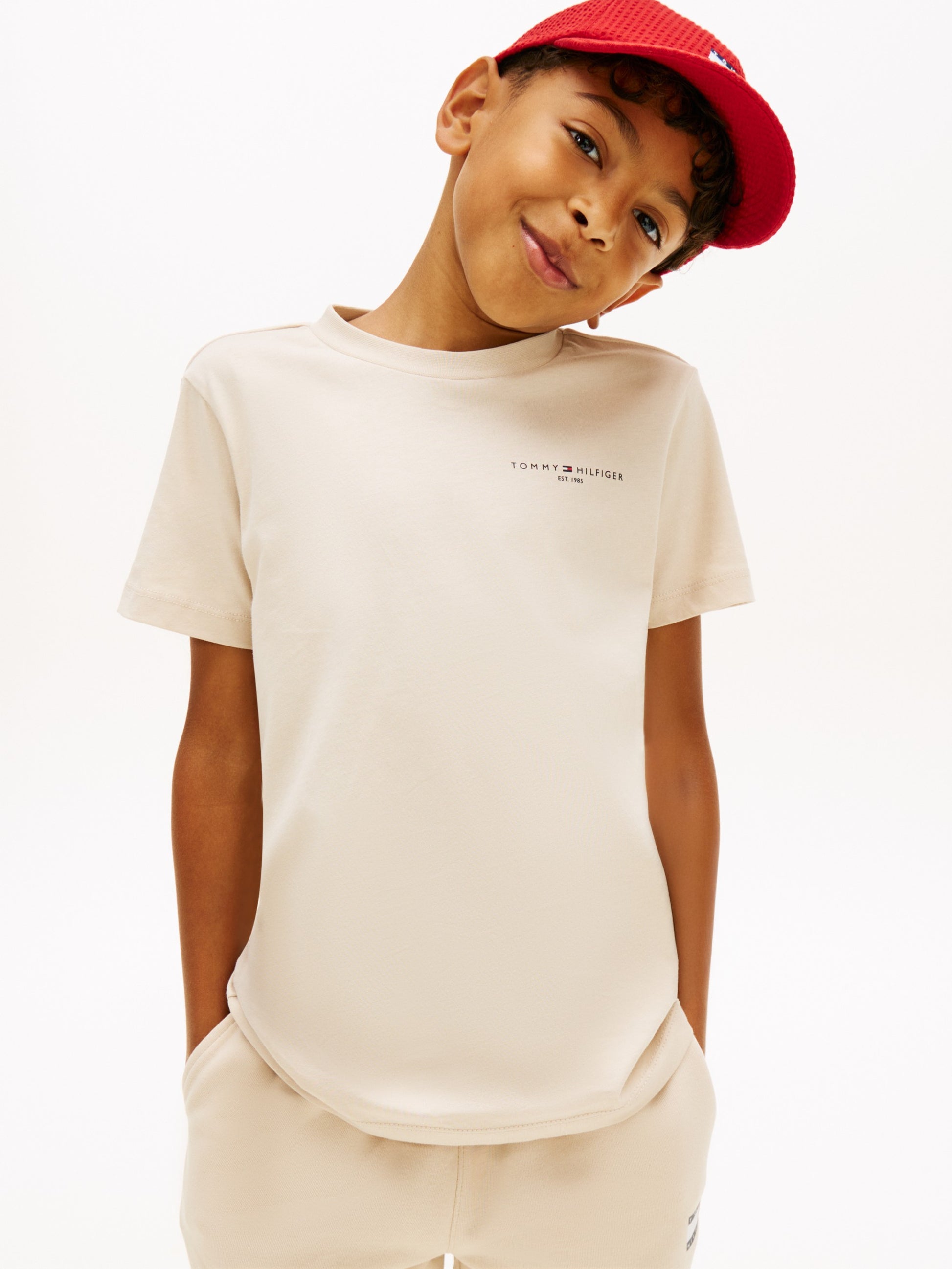 Tommy Hilfiger T-Shirt Essential Logo Beige