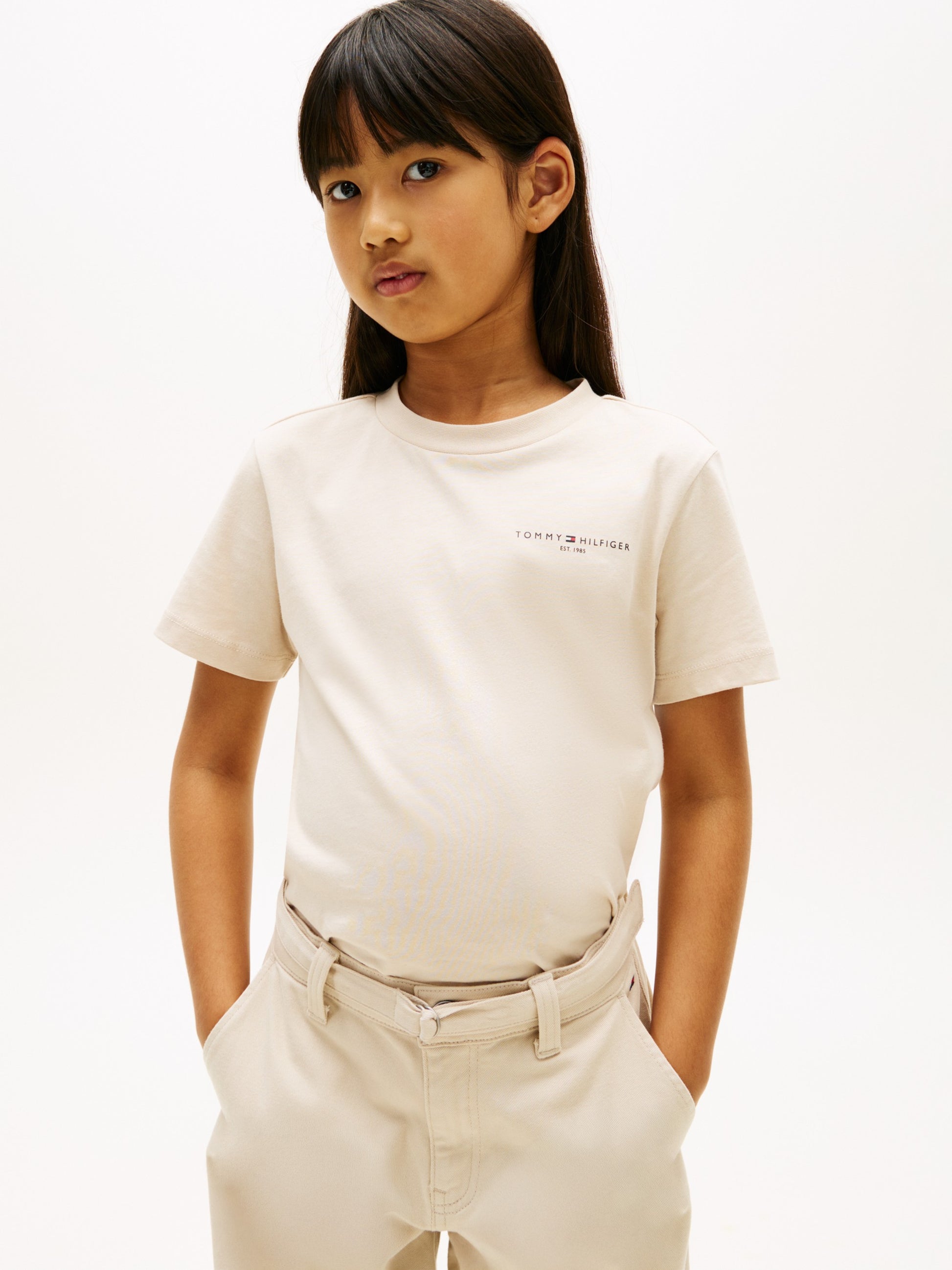 Tommy Hilfiger T-Shirt Essential Logo Beige