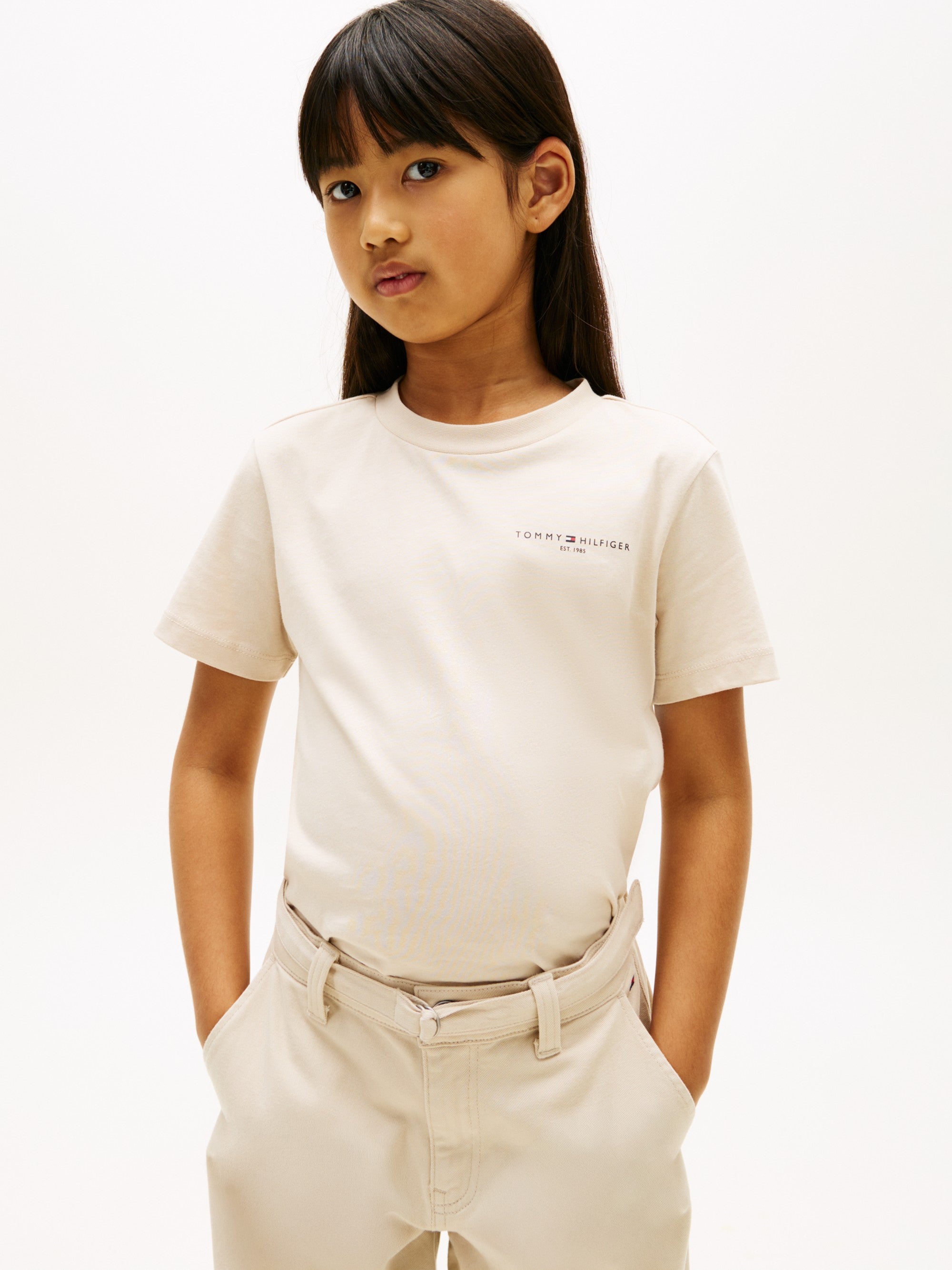 Tommy Hilfiger T-Shirt Essential Logo Beige