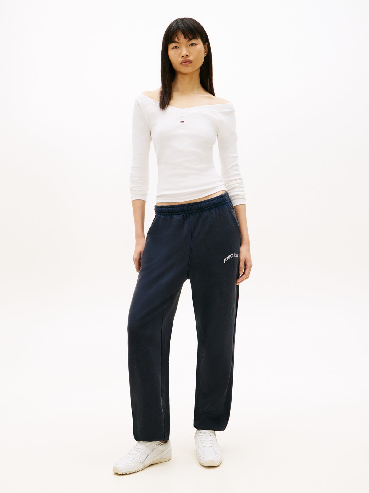 Tommy Hilfiger Maglia a Manica Lunga Bianco
