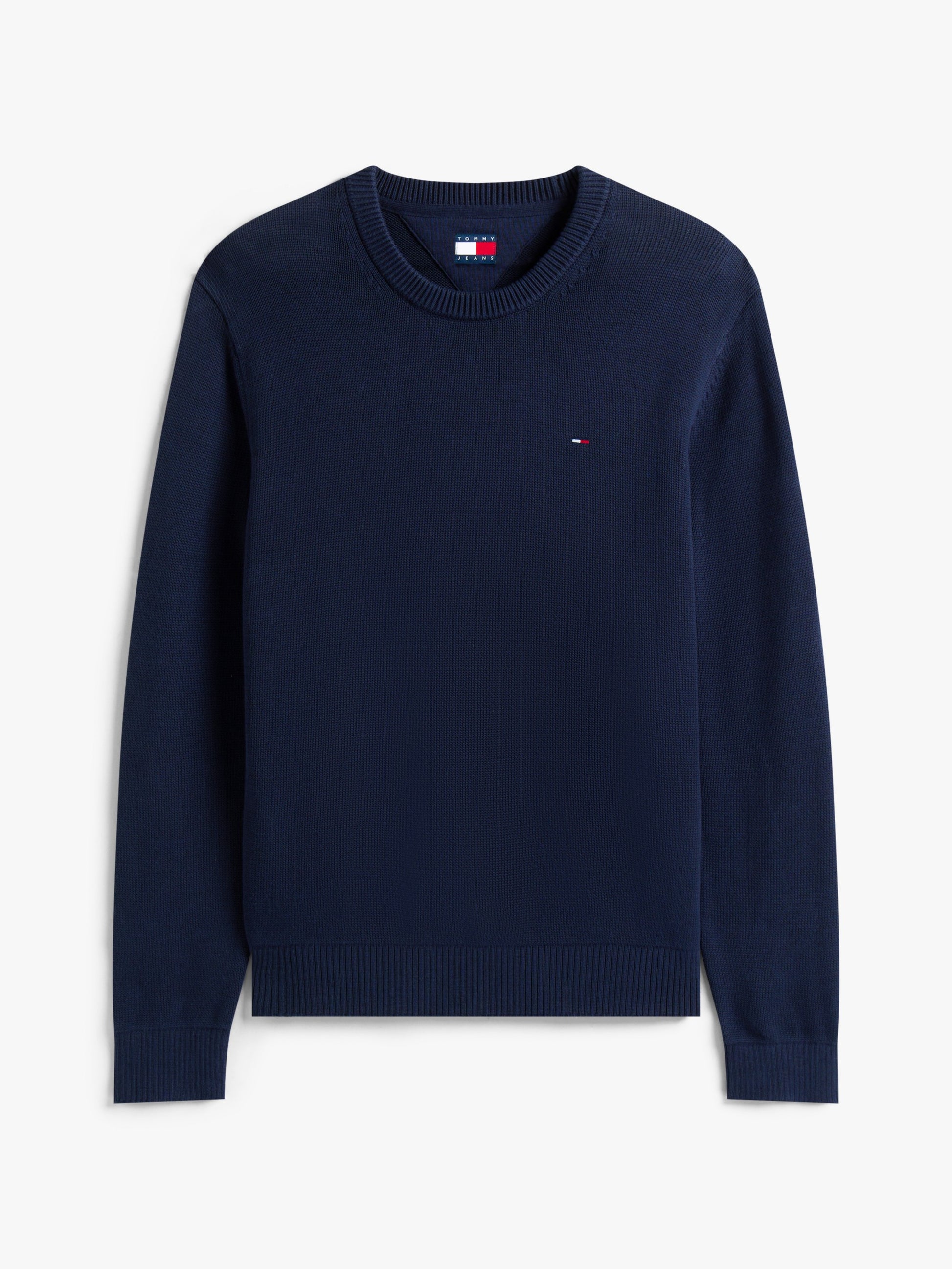 Tommy Hilfiger Maglione Girocollo Slim Logo Blu