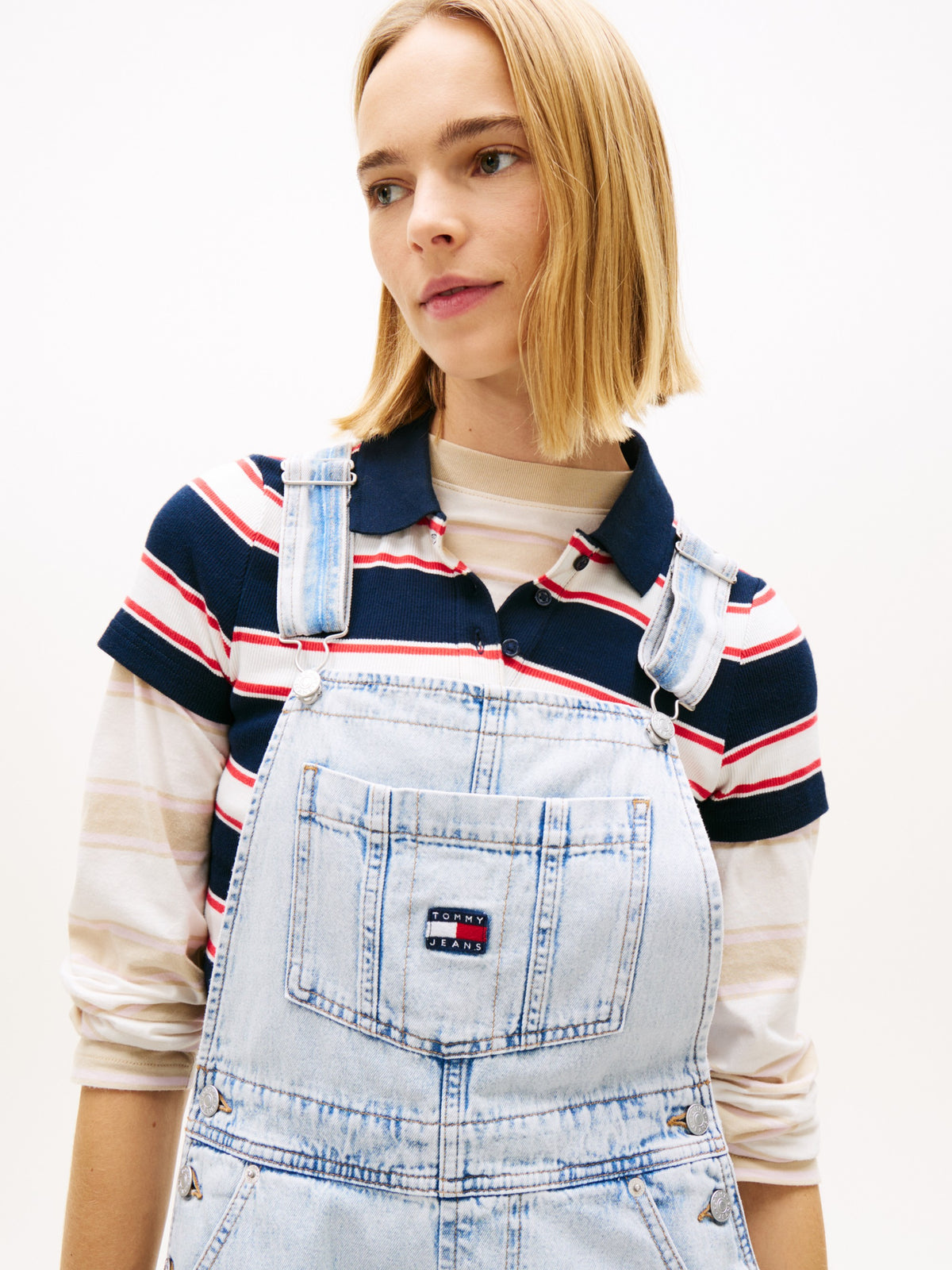 Tommy Hilfiger Salopette Dungaree in Denim Blu