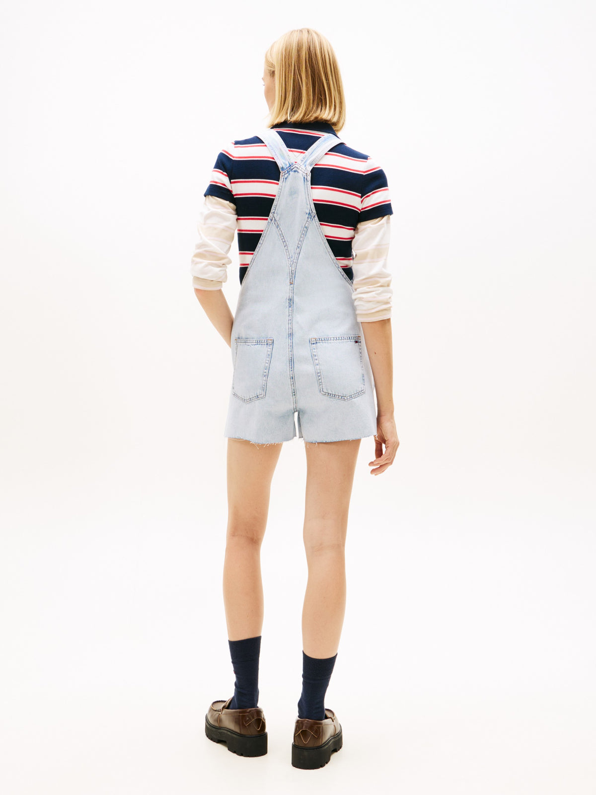 Tommy Hilfiger Salopette Dungaree in Denim Blu