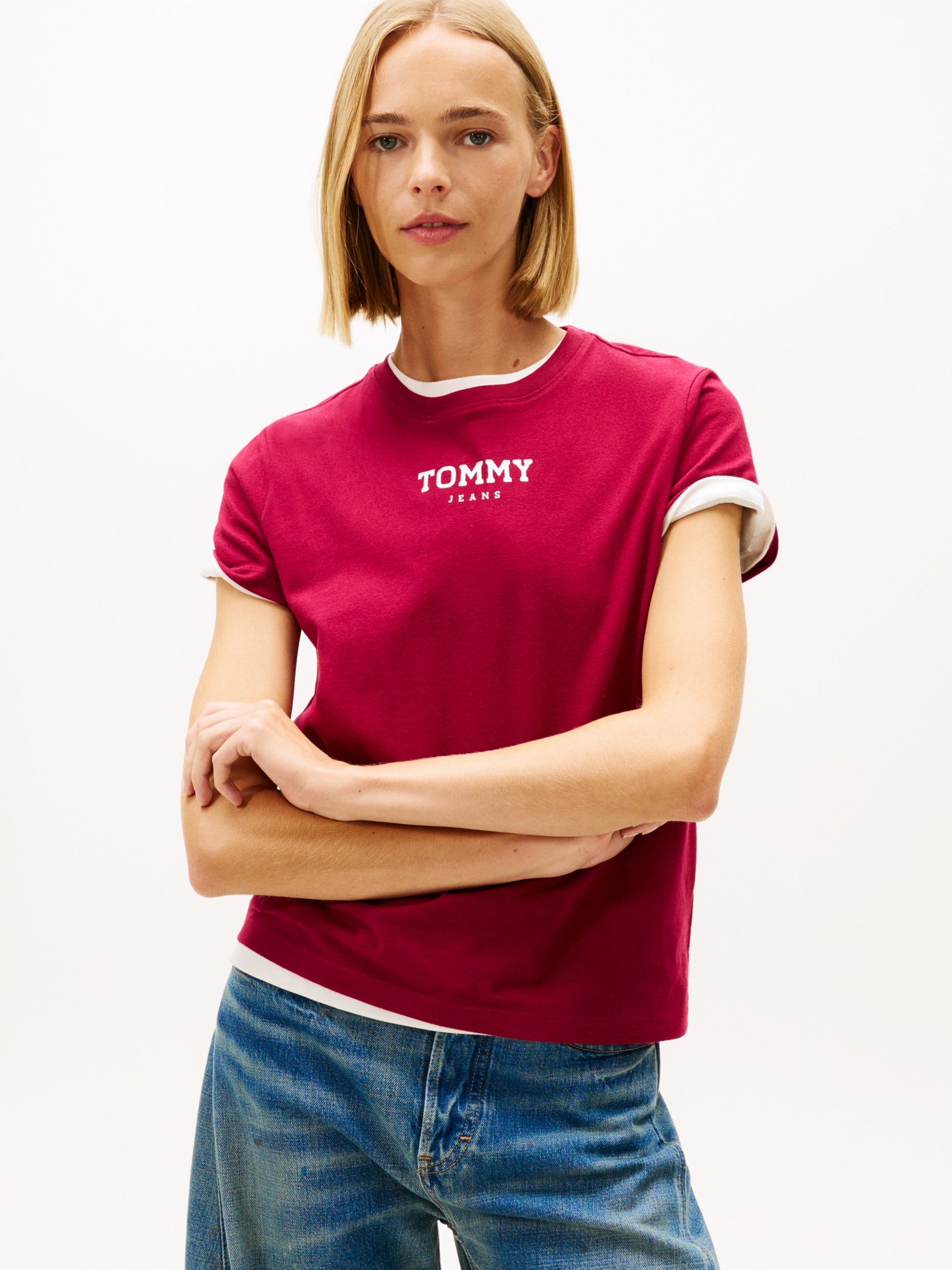Tommy Hilfiger T-Shirt Essential Logo Rosa