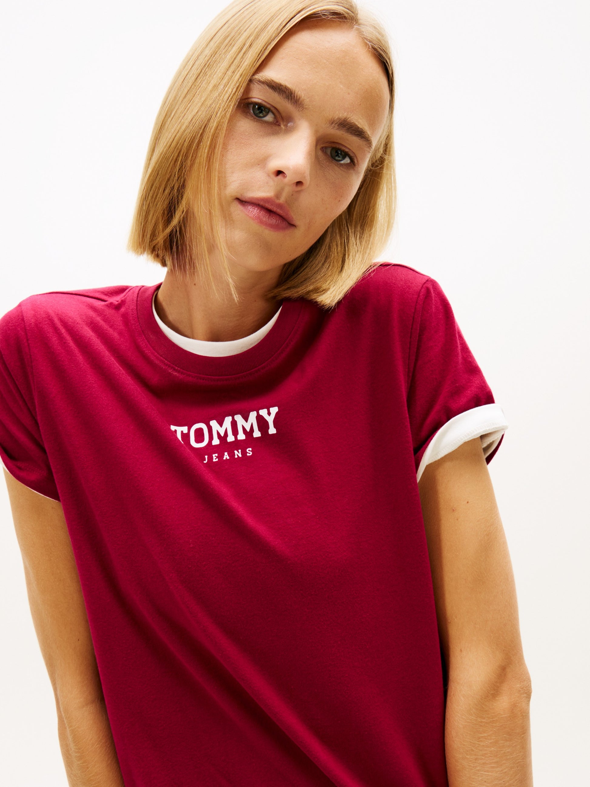 Tommy Hilfiger T-Shirt Essential Logo Rosa