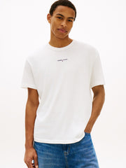 Tommy Hilfiger T-Shirt Linear Logo Bianco