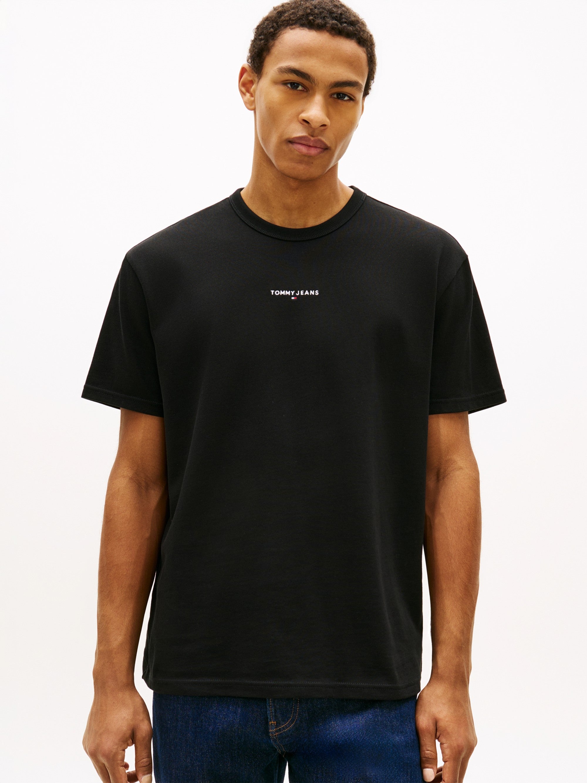 Tommy Hilfiger T-Shirt Logo Embroidery Relaxed Nero