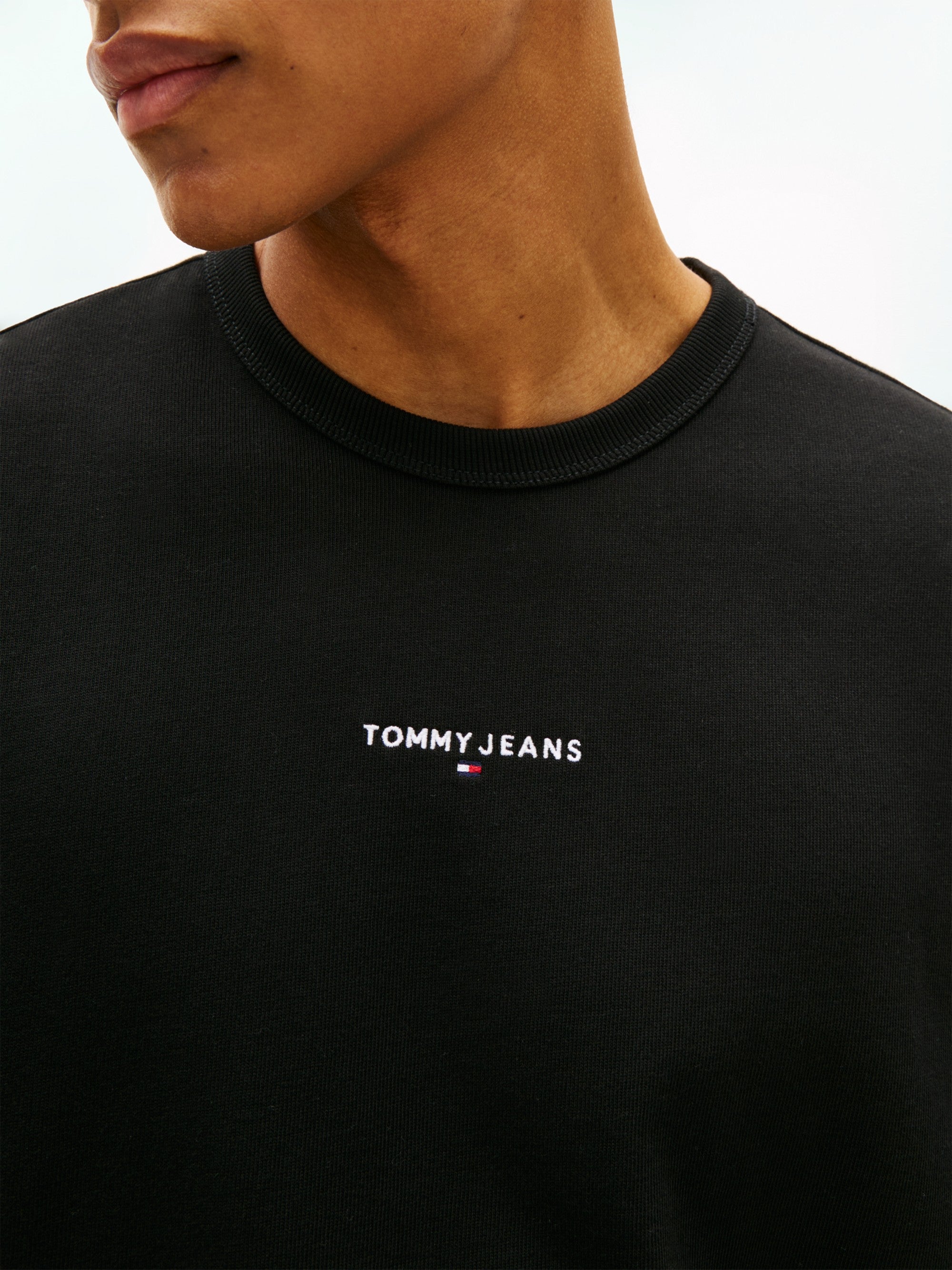 Tommy Hilfiger T-Shirt Logo Embroidery Relaxed Nero
