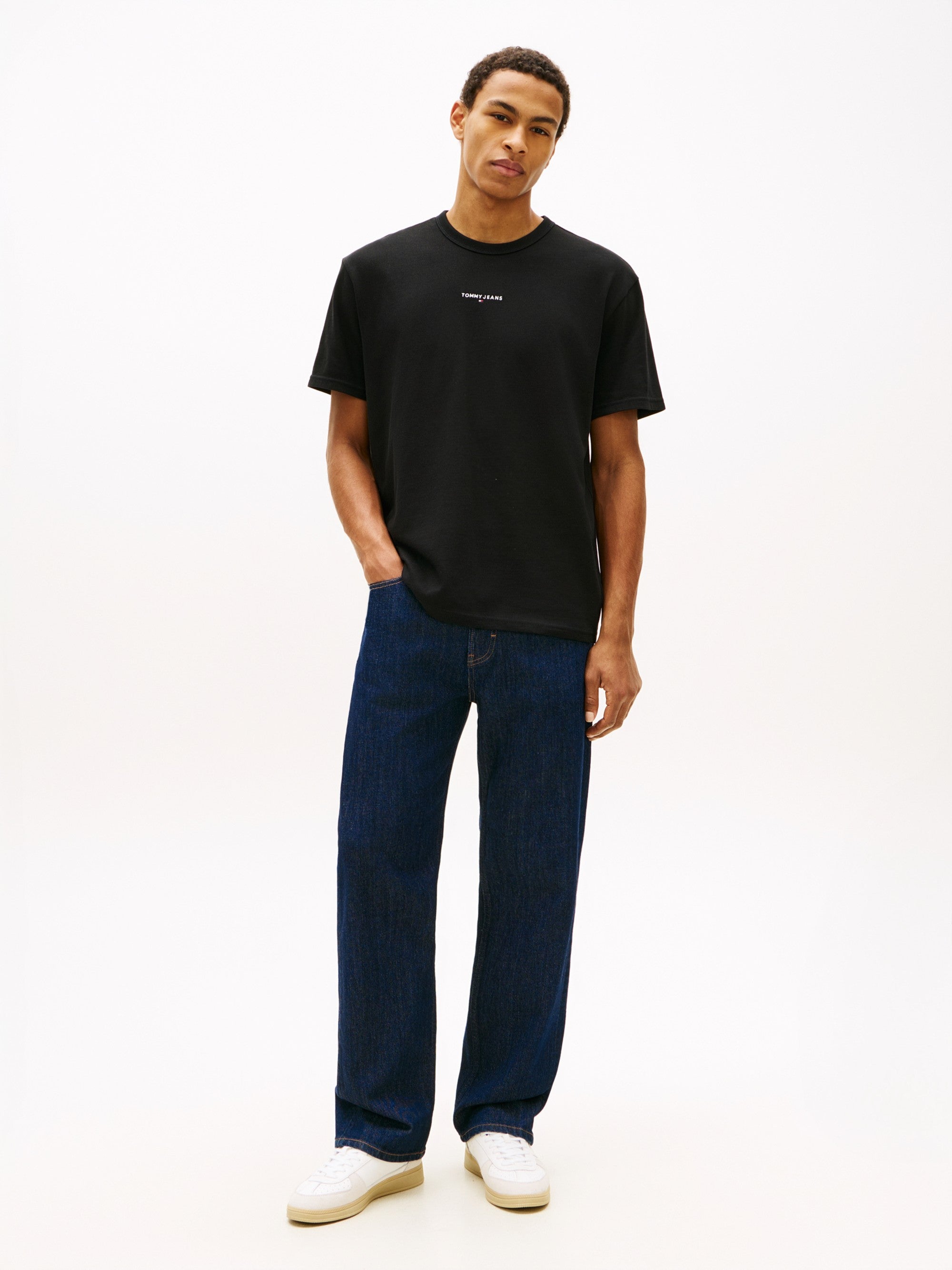 Tommy Hilfiger T-Shirt Logo Embroidery Relaxed Nero
