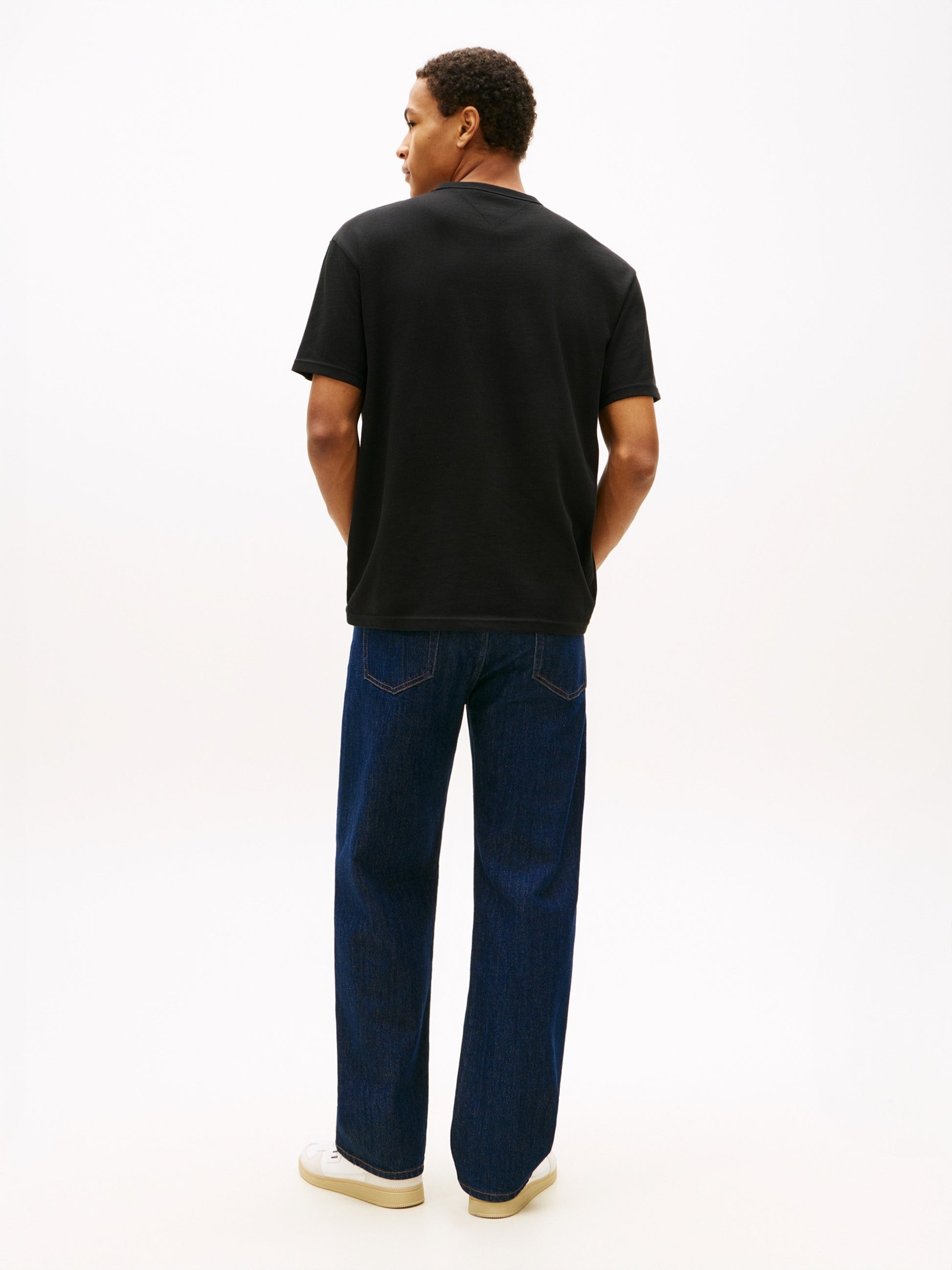 Tommy Hilfiger T-Shirt Logo Embroidery Relaxed Nero