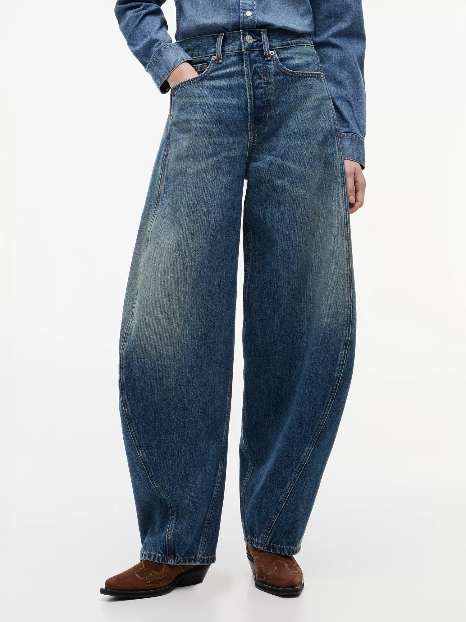 Jeans Ella Mid Barrel - Denim Dark