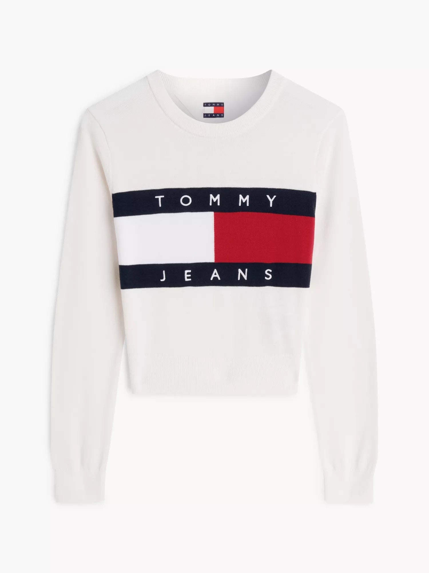 Maglione Flag Neck - Ancient White