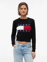 Maglione Flag Neck - Black