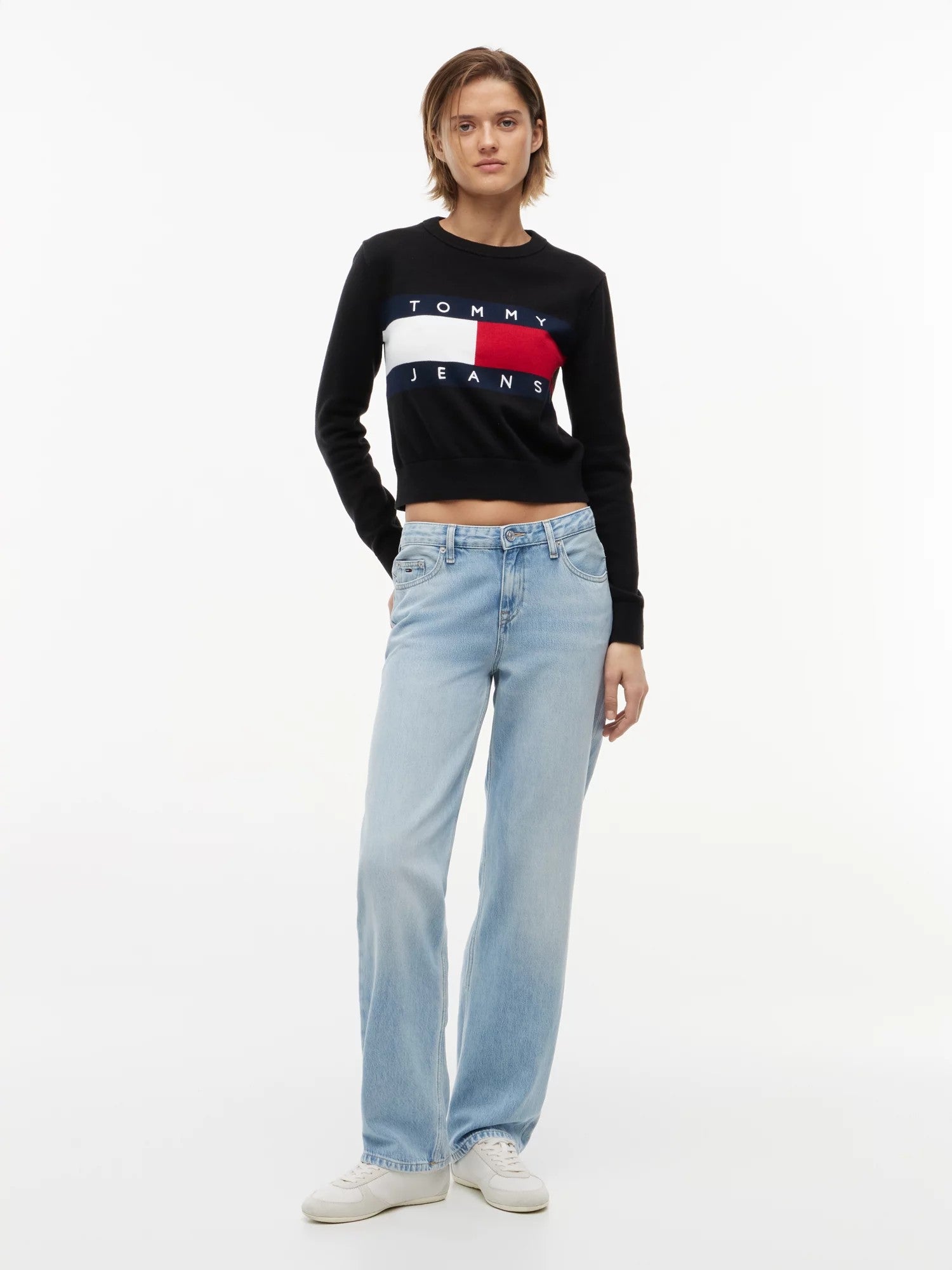 Maglione Flag Neck - Black