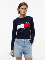 Maglione Flag Neck - Dark Night Navy
