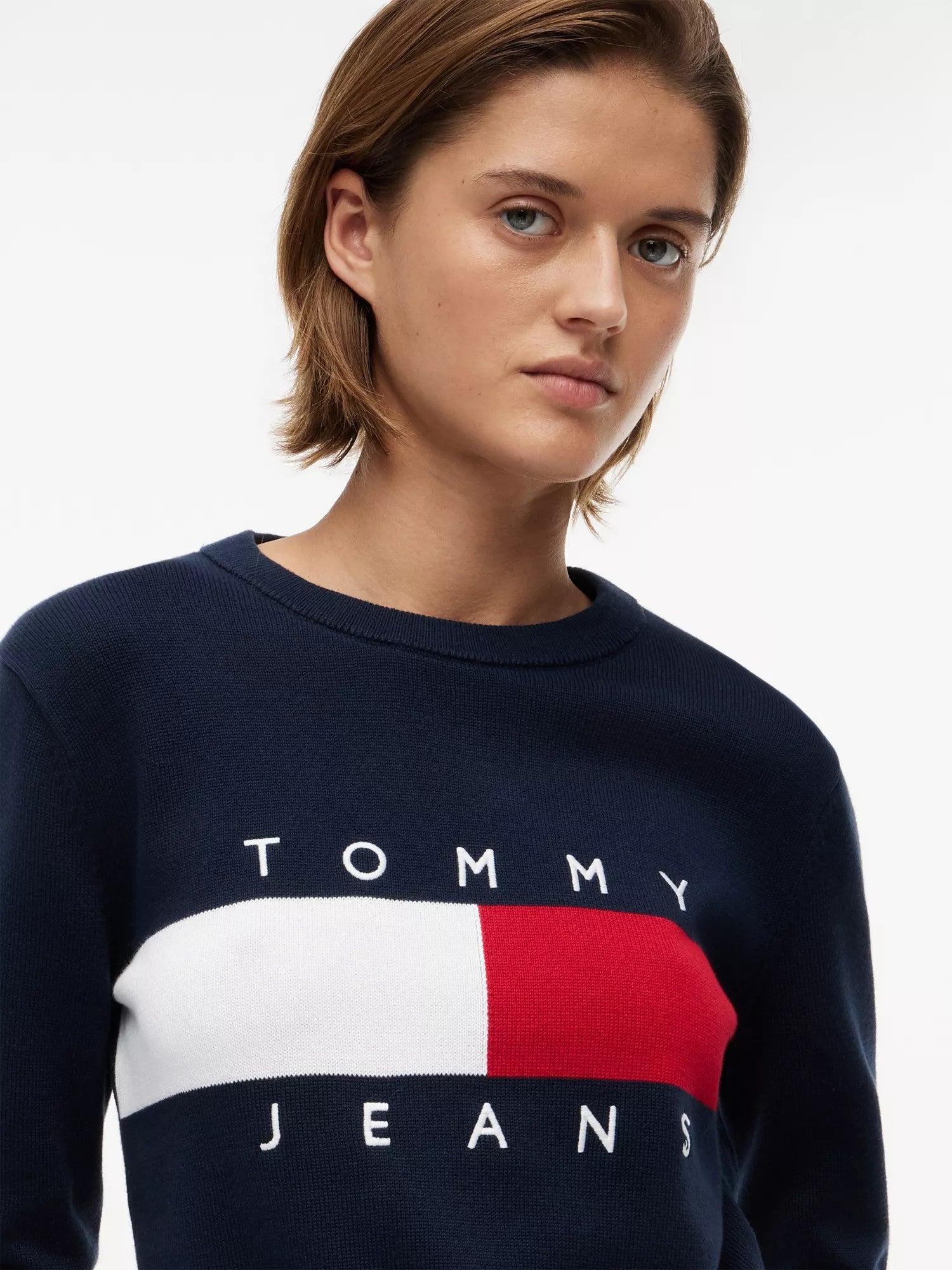 Maglione Flag Neck - Dark Night Navy