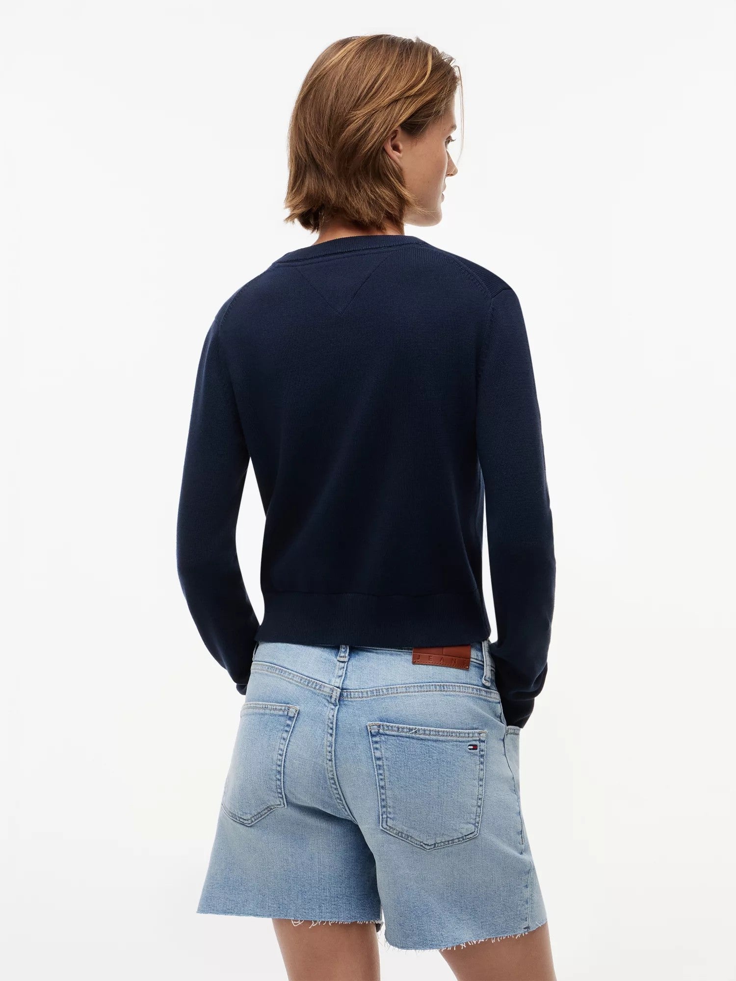 Maglione Flag Neck - Dark Night Navy