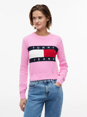 Maglione Flag Neck - Pink Daisy