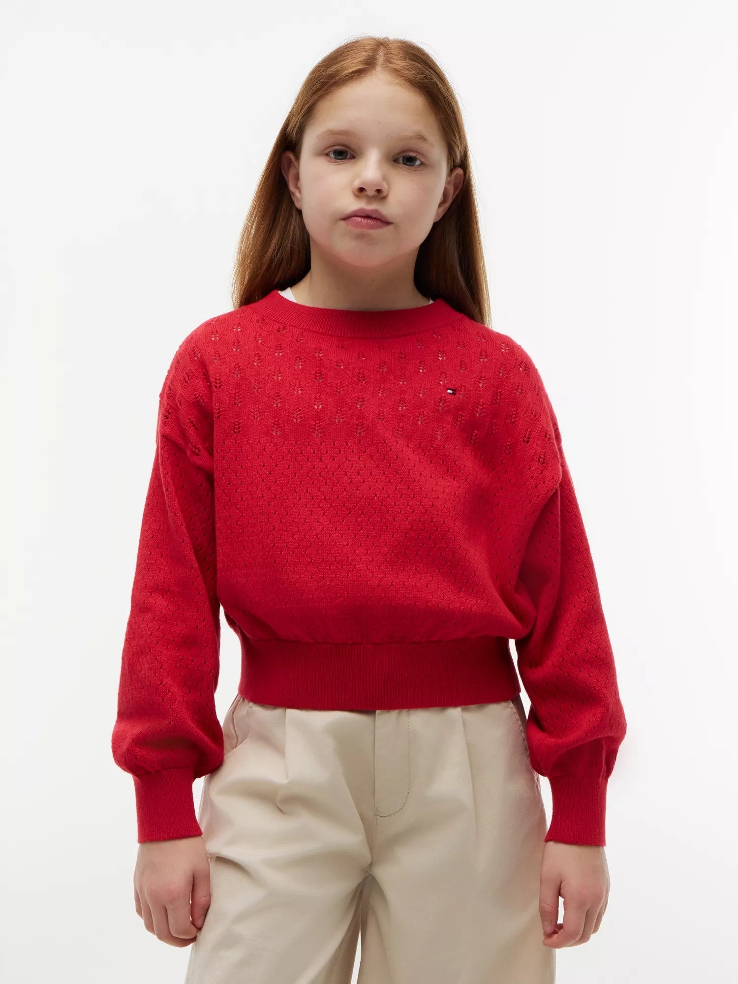 Maglione Pointelle - Primary Red