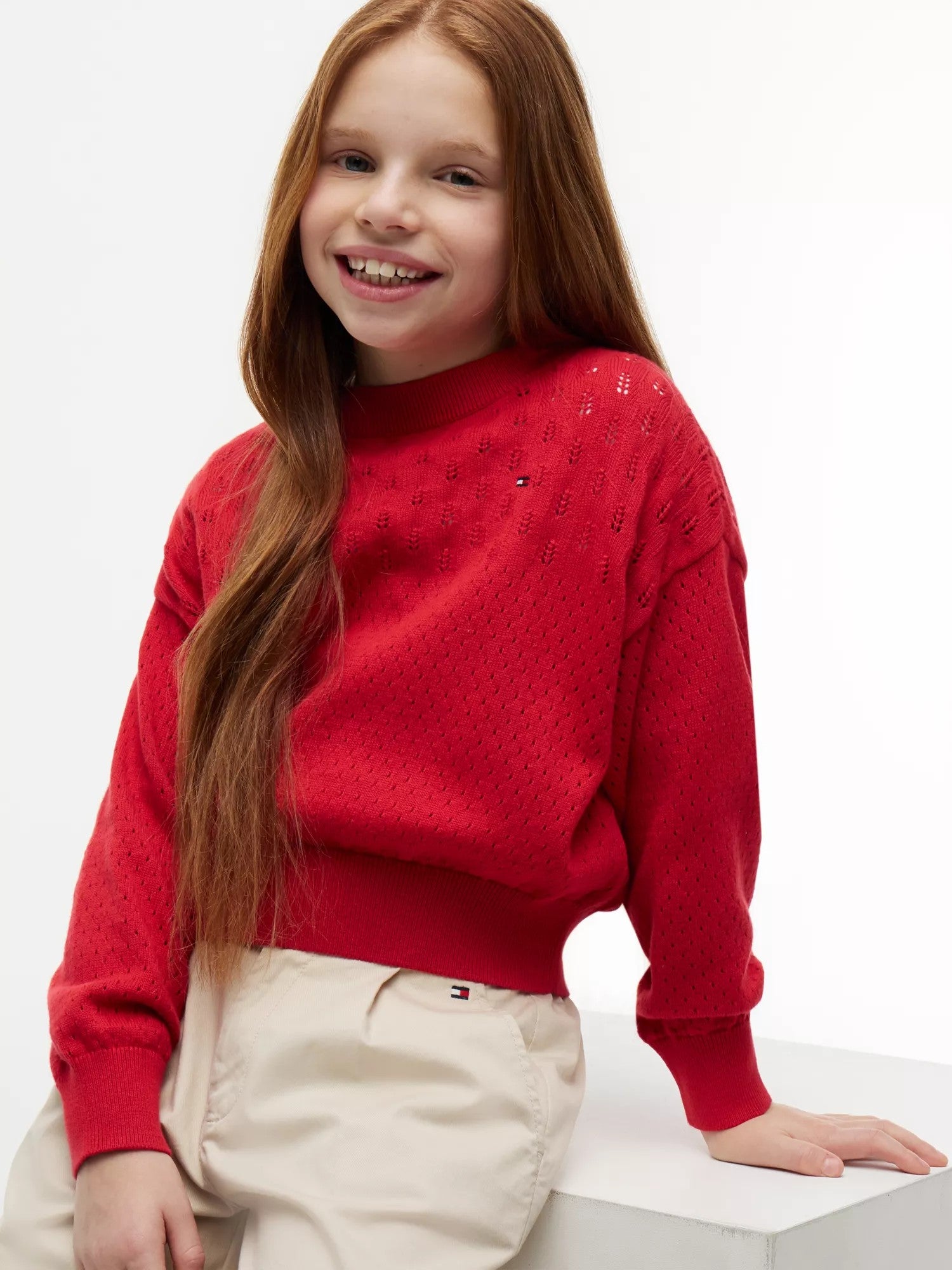 Maglione Pointelle - Primary Red