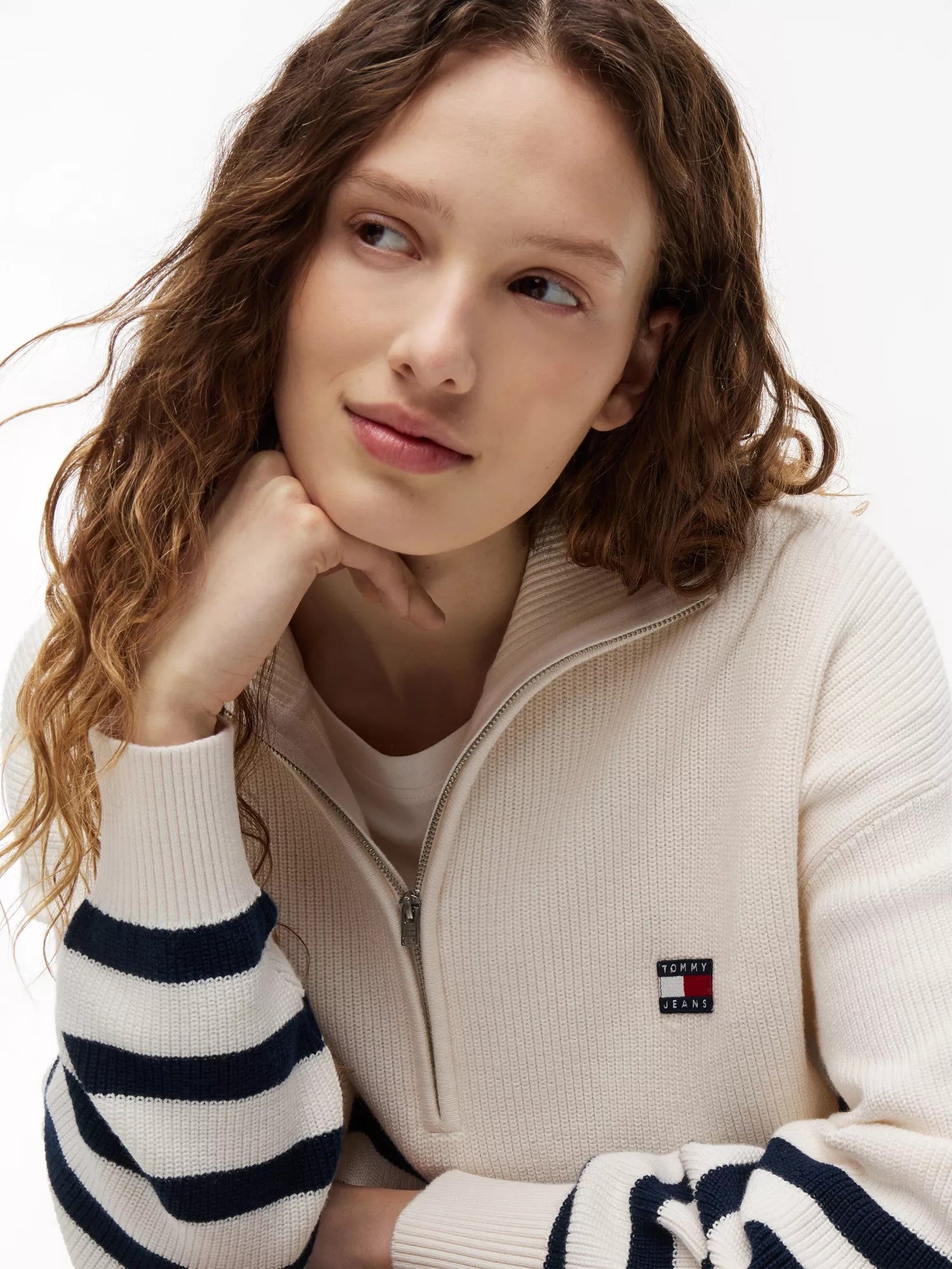 Maglione Quarter-Zip - Ancient White