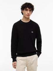 Maglione Regular Badge - Black