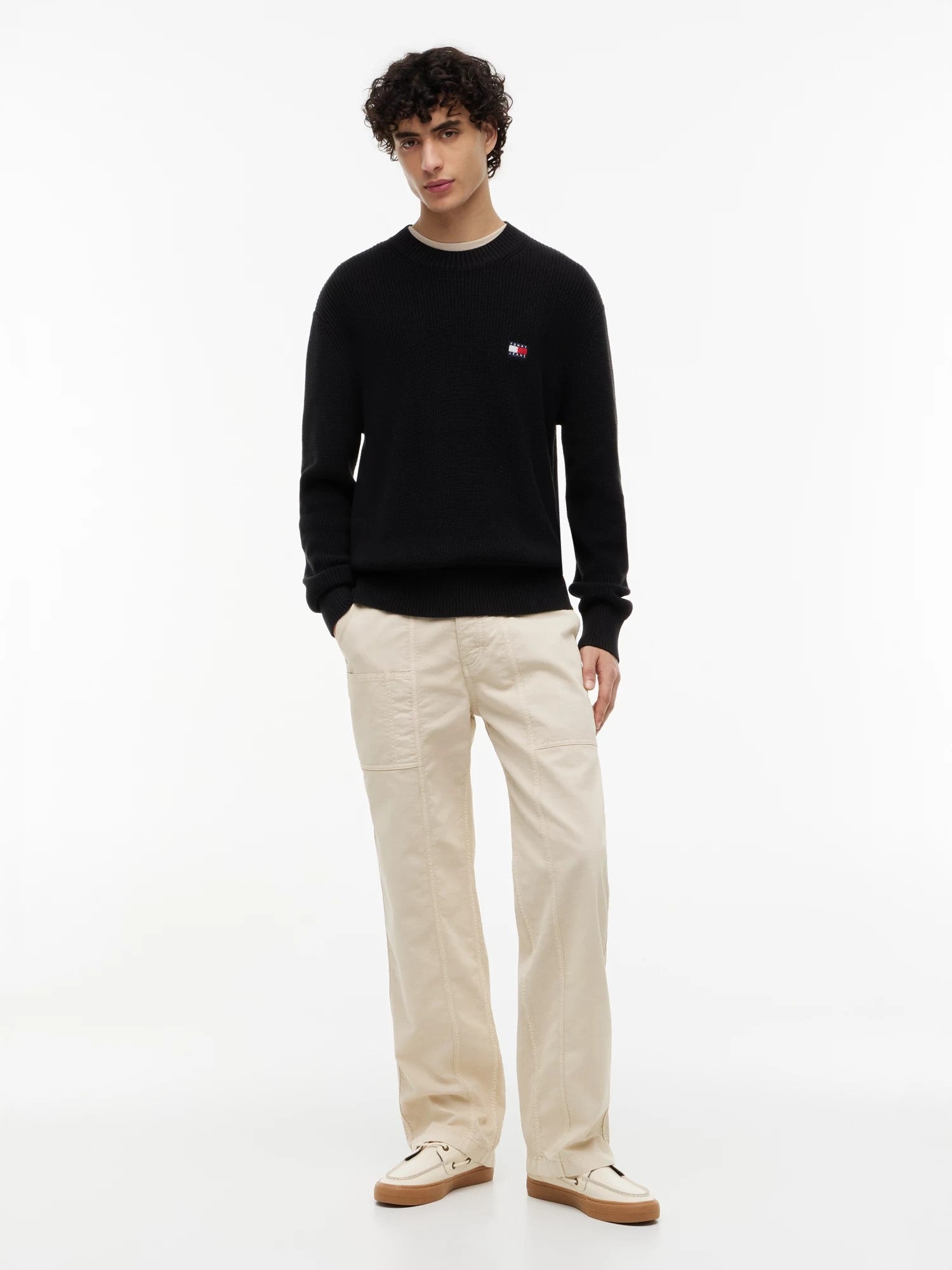 Maglione Regular Badge - Black