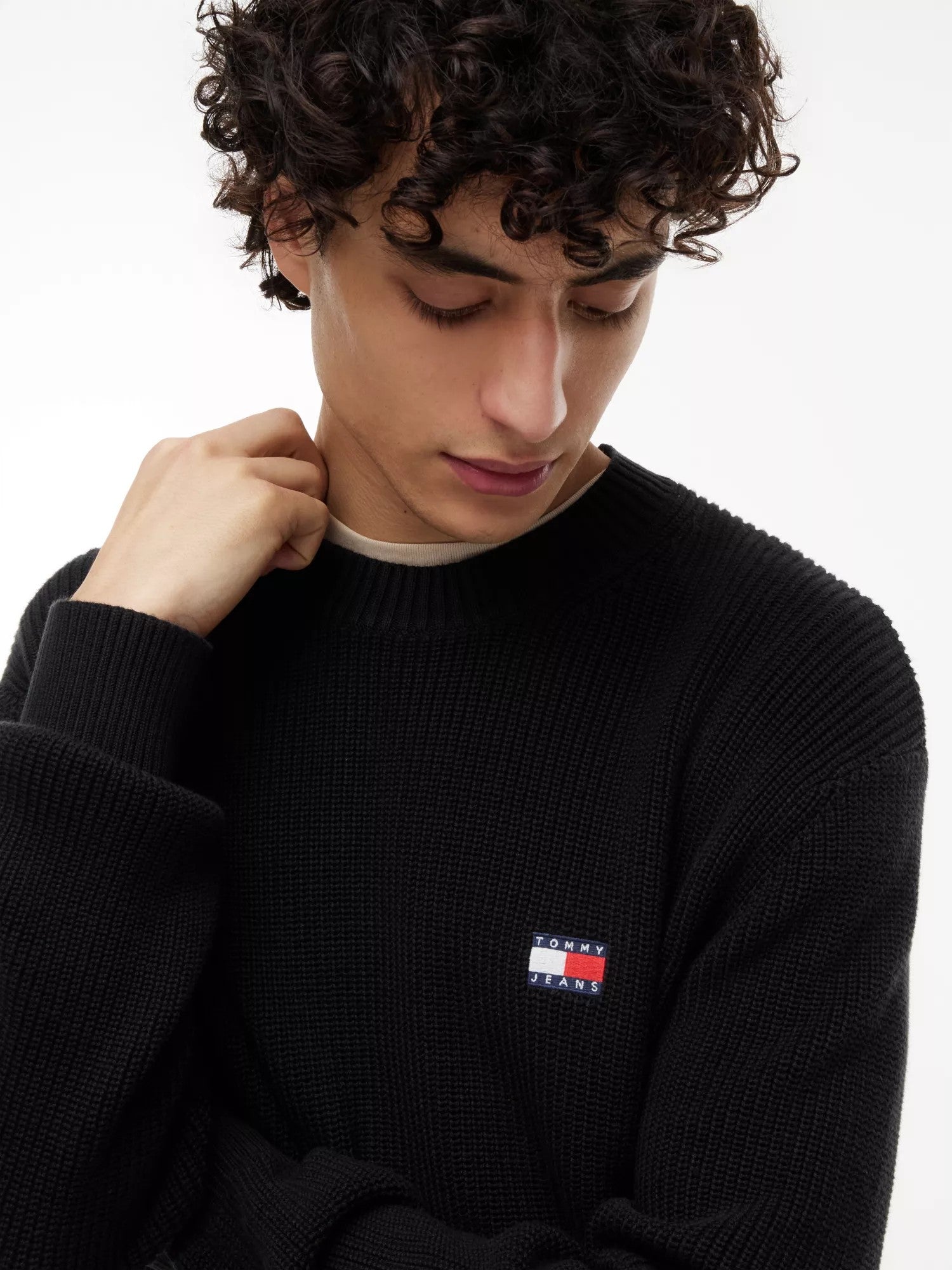 Maglione Regular Badge - Black