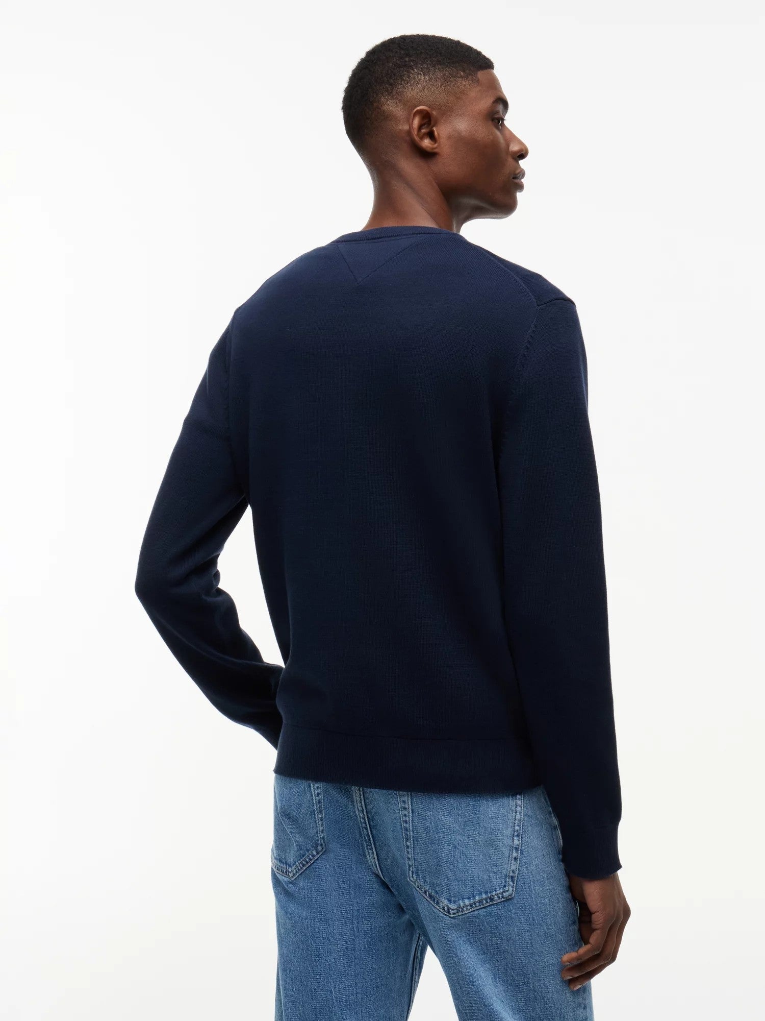 Maglione Slim Essential Light - Dark Night Navy