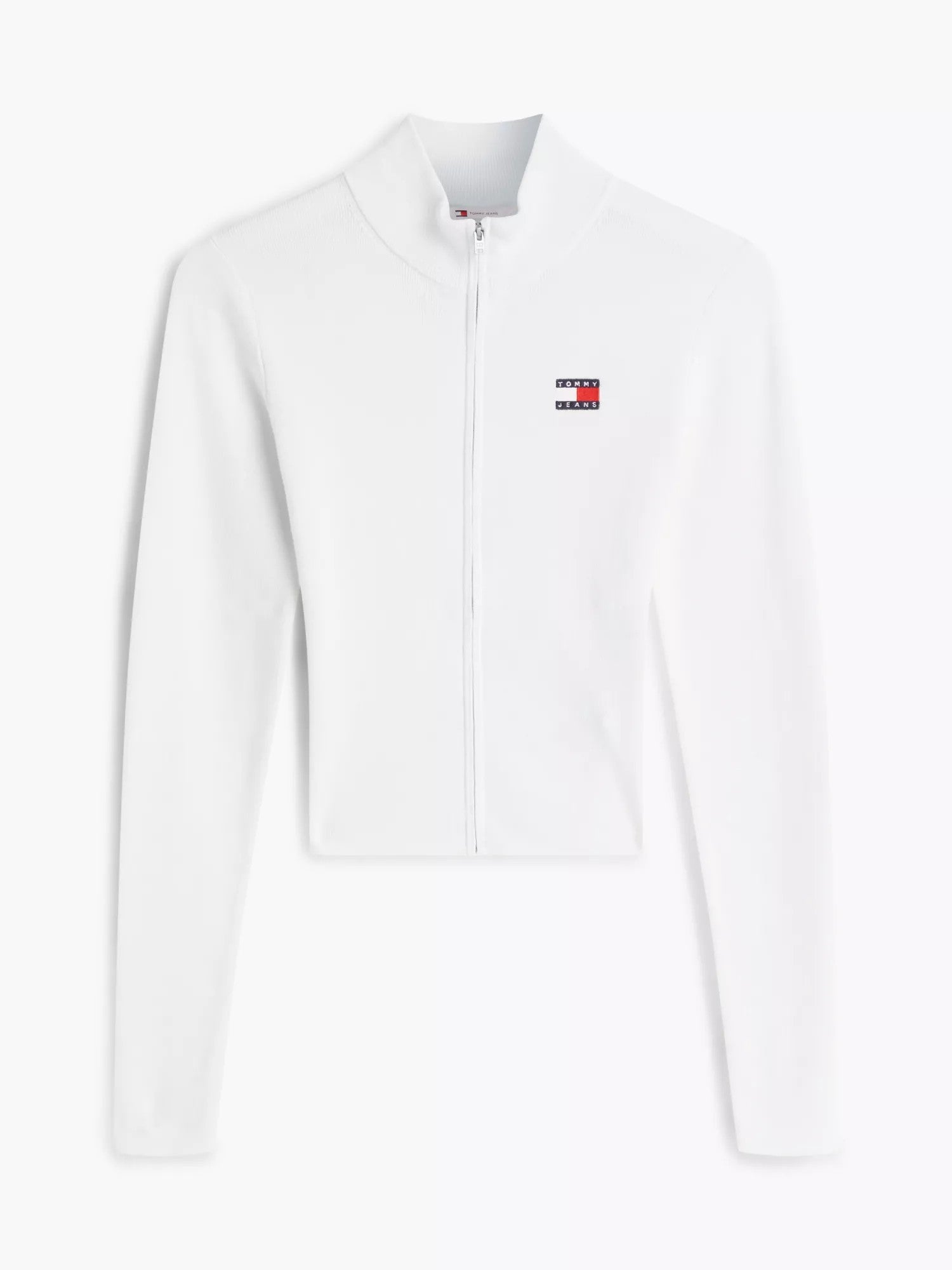 Maglione Zip High Neck - Ancient White