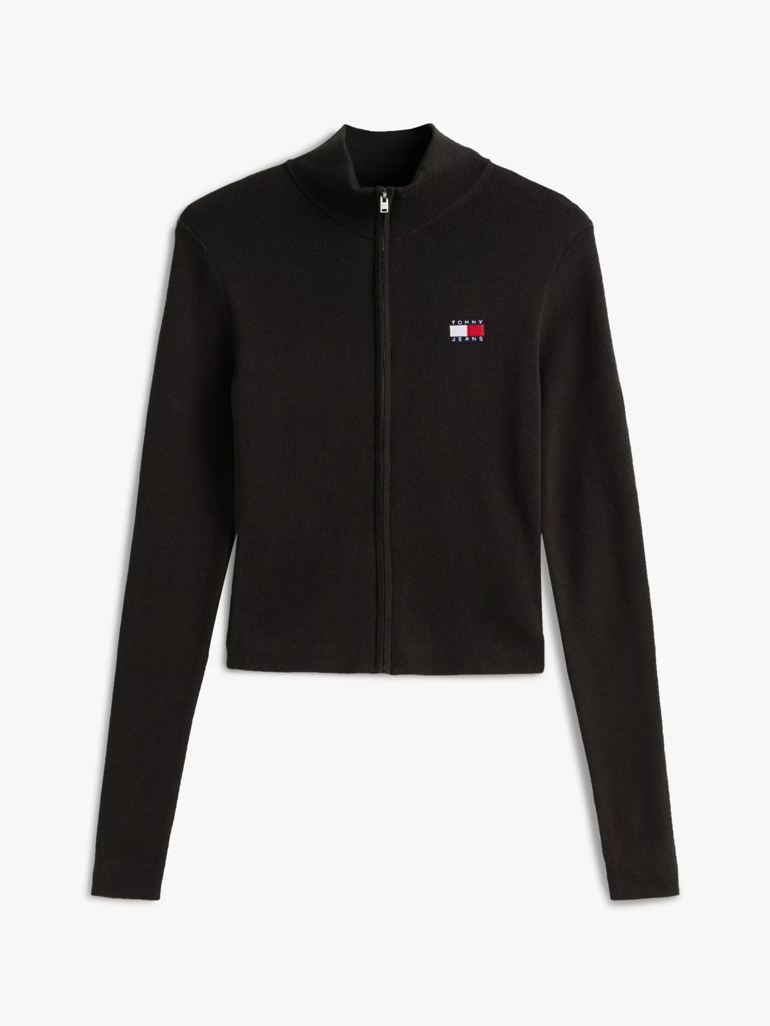 Maglione Zip High Neck - Black