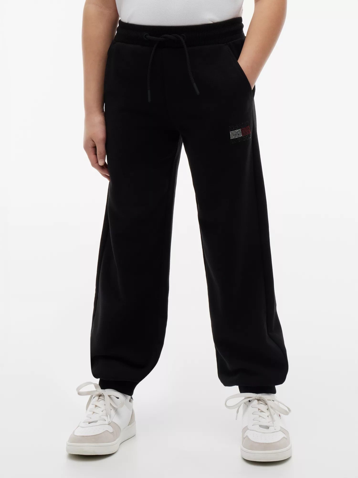 Pantalone Sportivo Rhinestone - Black