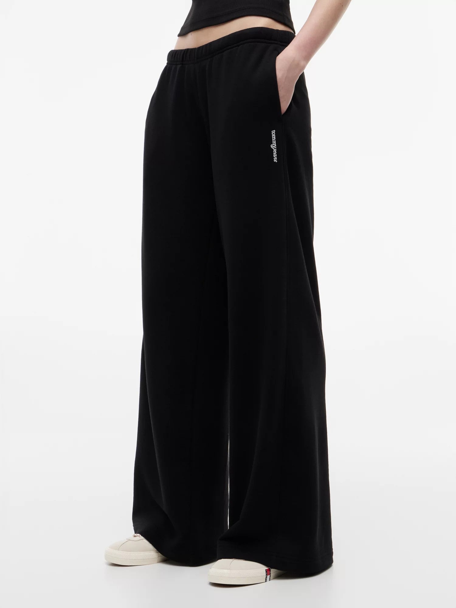 Pantalone Sportivo Wide Leg - Black