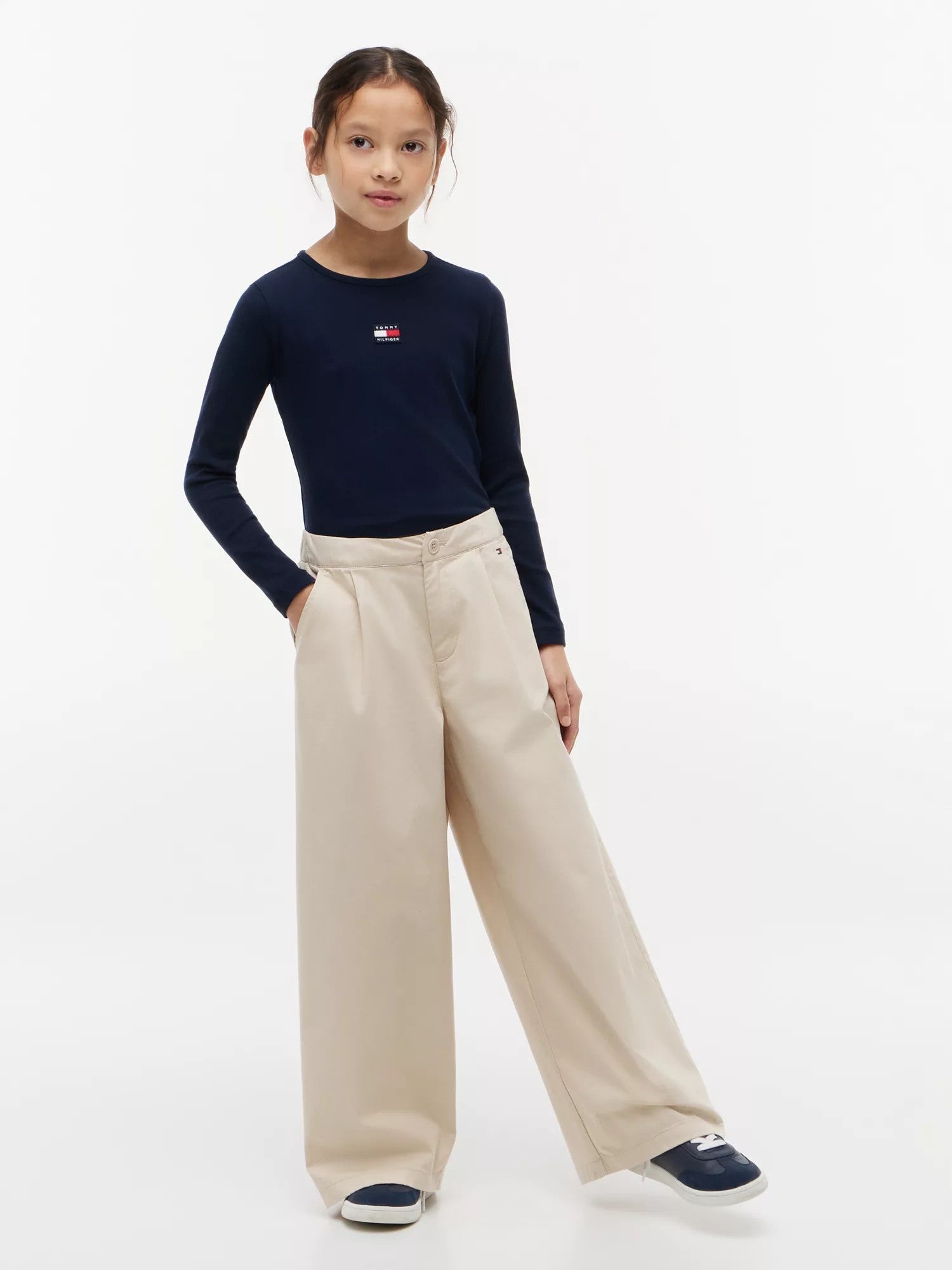 Pantalone Wide Leg Pleated - Classic Beige