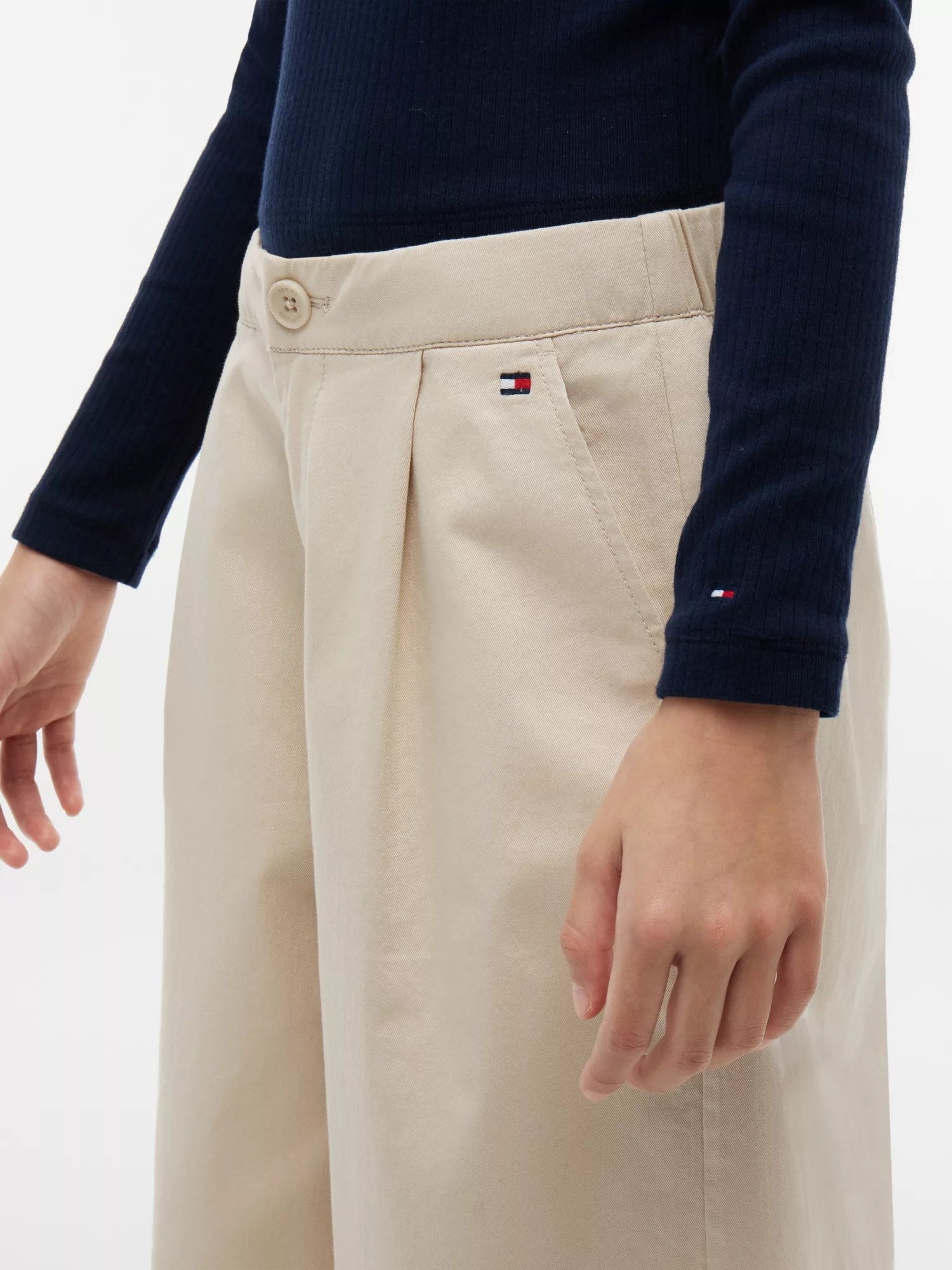 Pantalone Wide Leg Pleated - Classic Beige